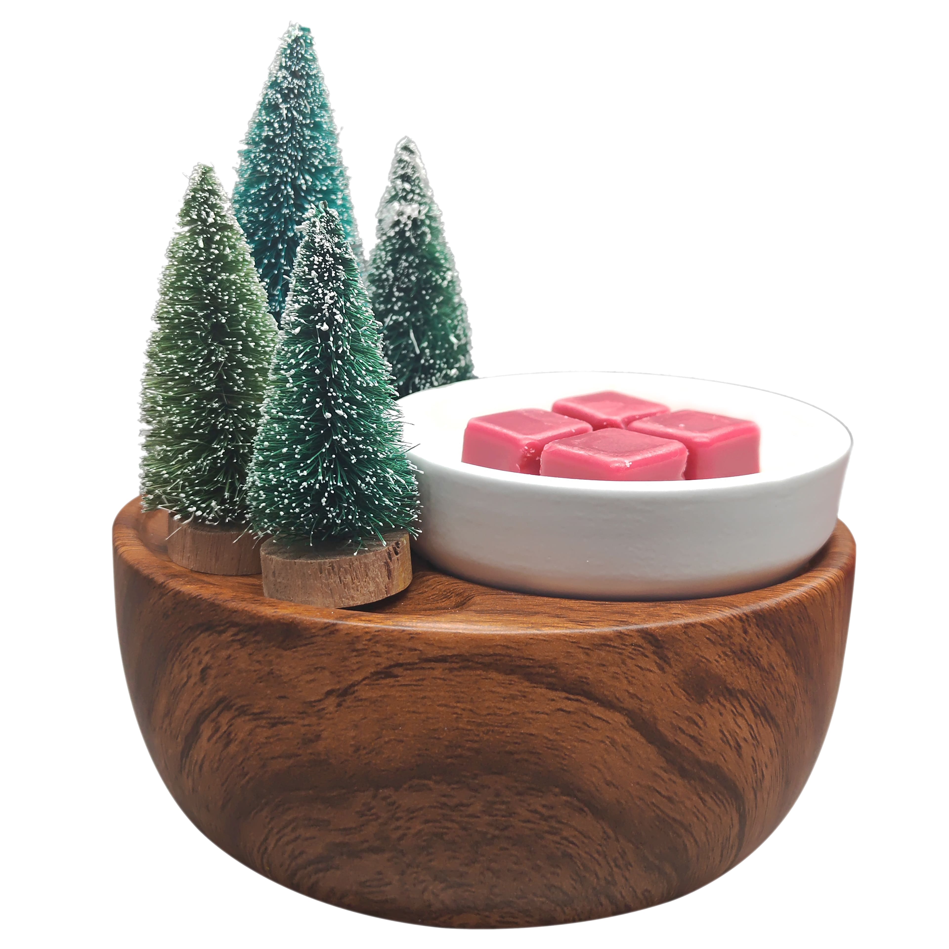 7.25&#x22; Woodgrain Wax Warmer with Trees by Ashland&#xAE;