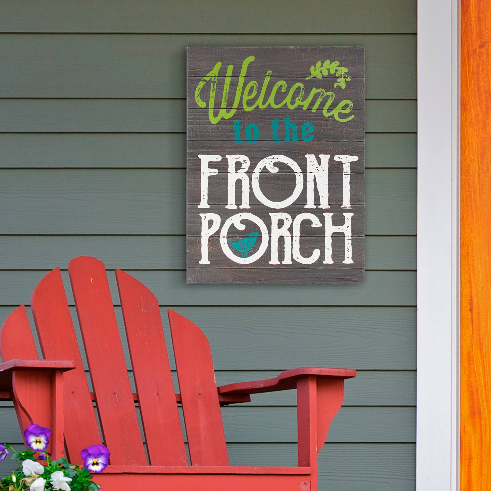 Welcome to the Front Porch Rustic Wooden Wall Art