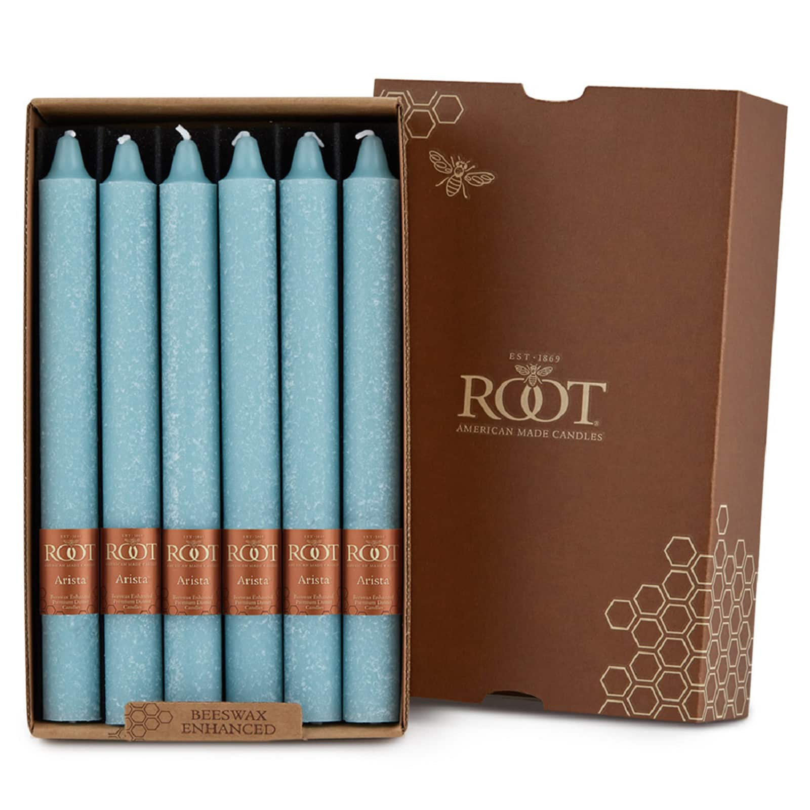 ROOT Candles 9 Unscented Timberline Arista Taper Candles 12ct