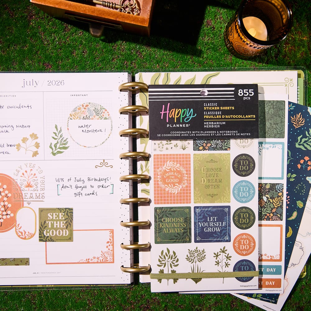 The Classic Happy Planner® Herbarium Sticker Book