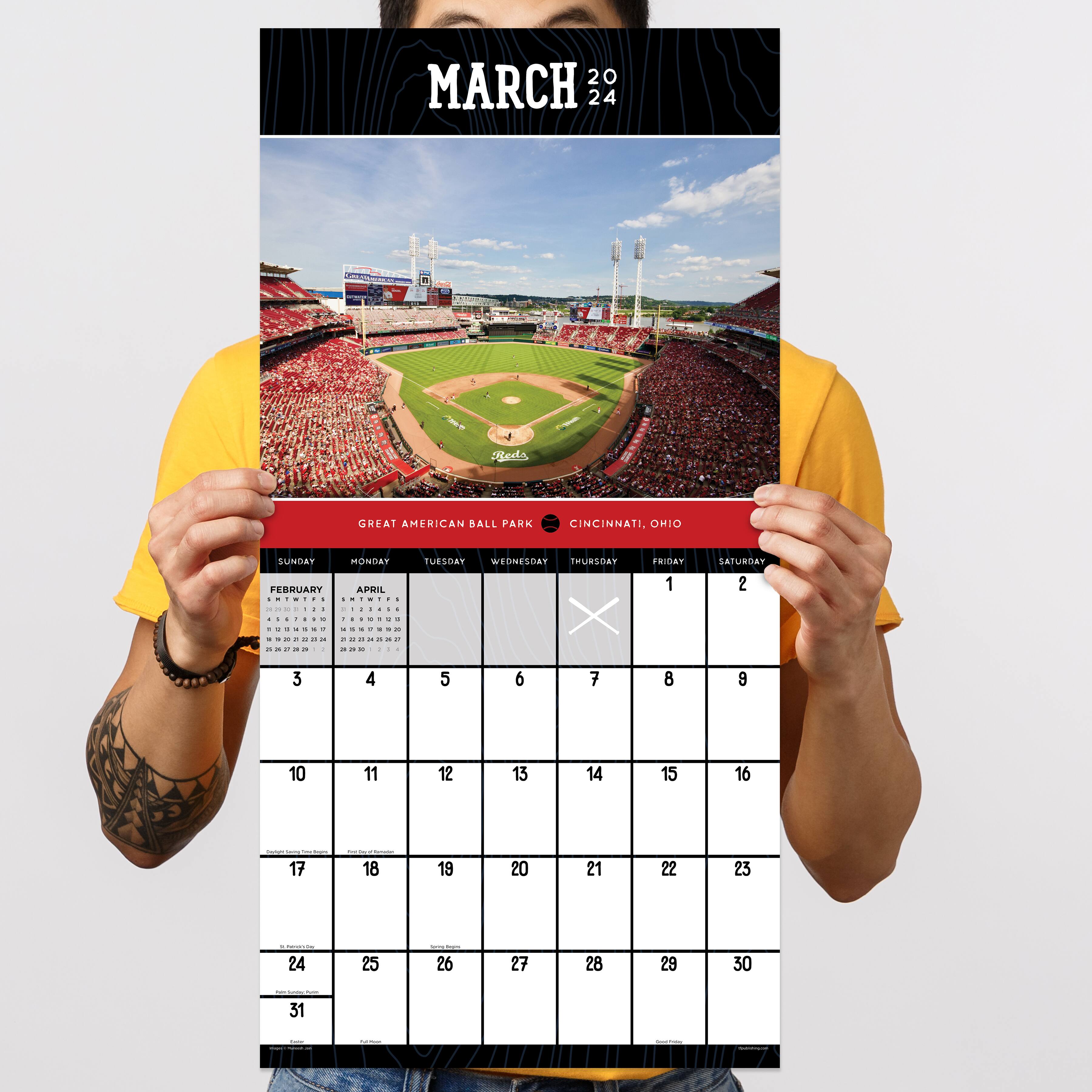 TF Publishing Ballparks Wall Calendar