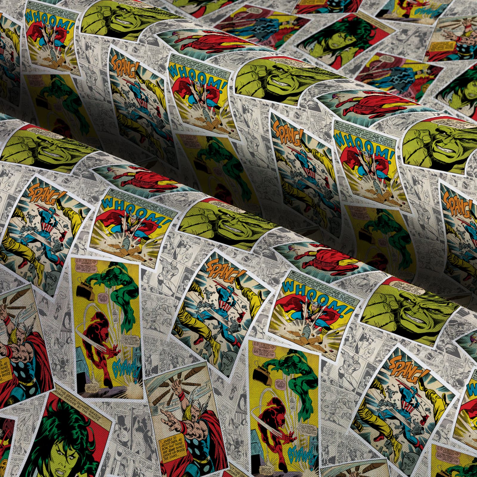 Marvel Retro Comic Super Hero Cotton Fabric