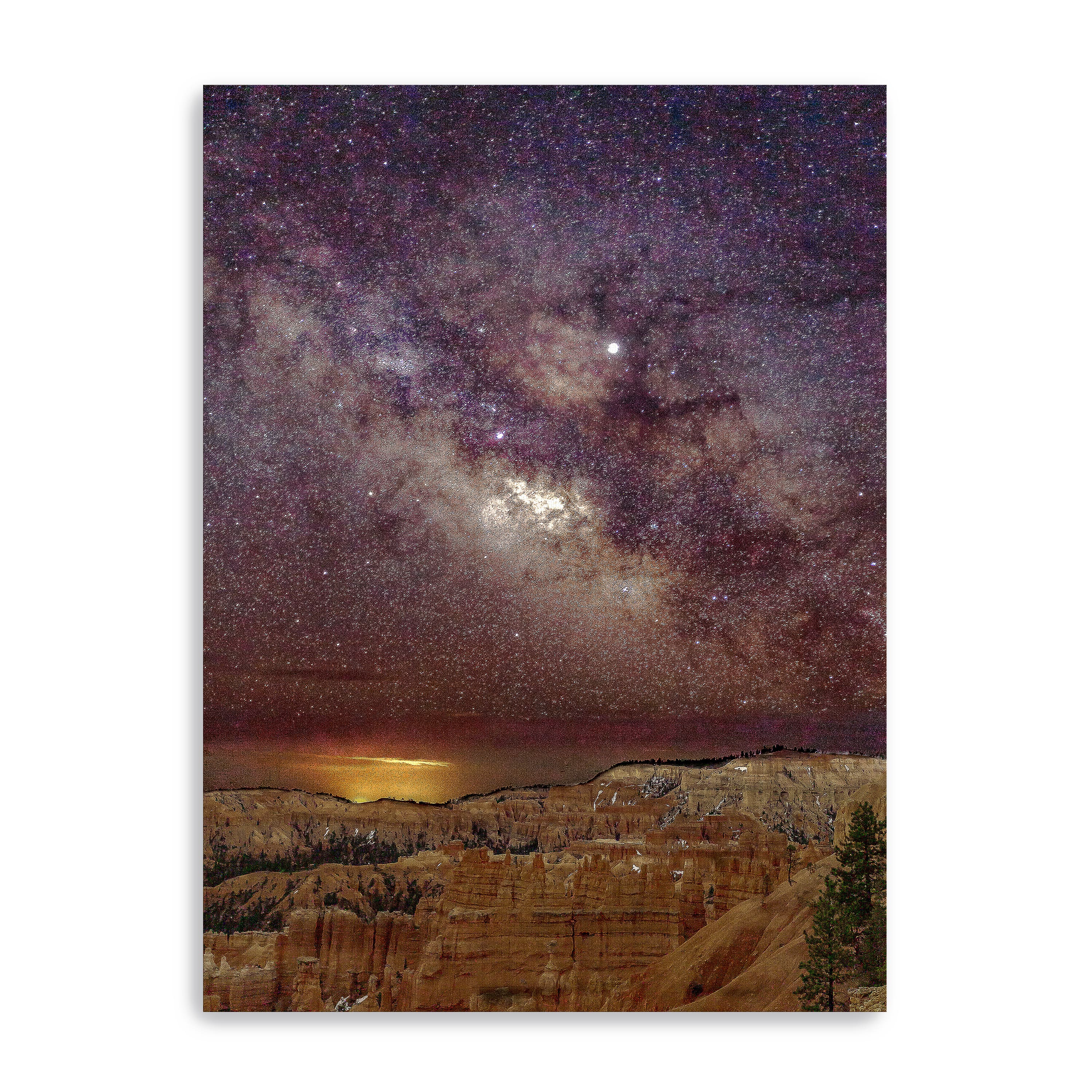 Milky Way over Bryce Canyon (portrait) Canvas Giclee