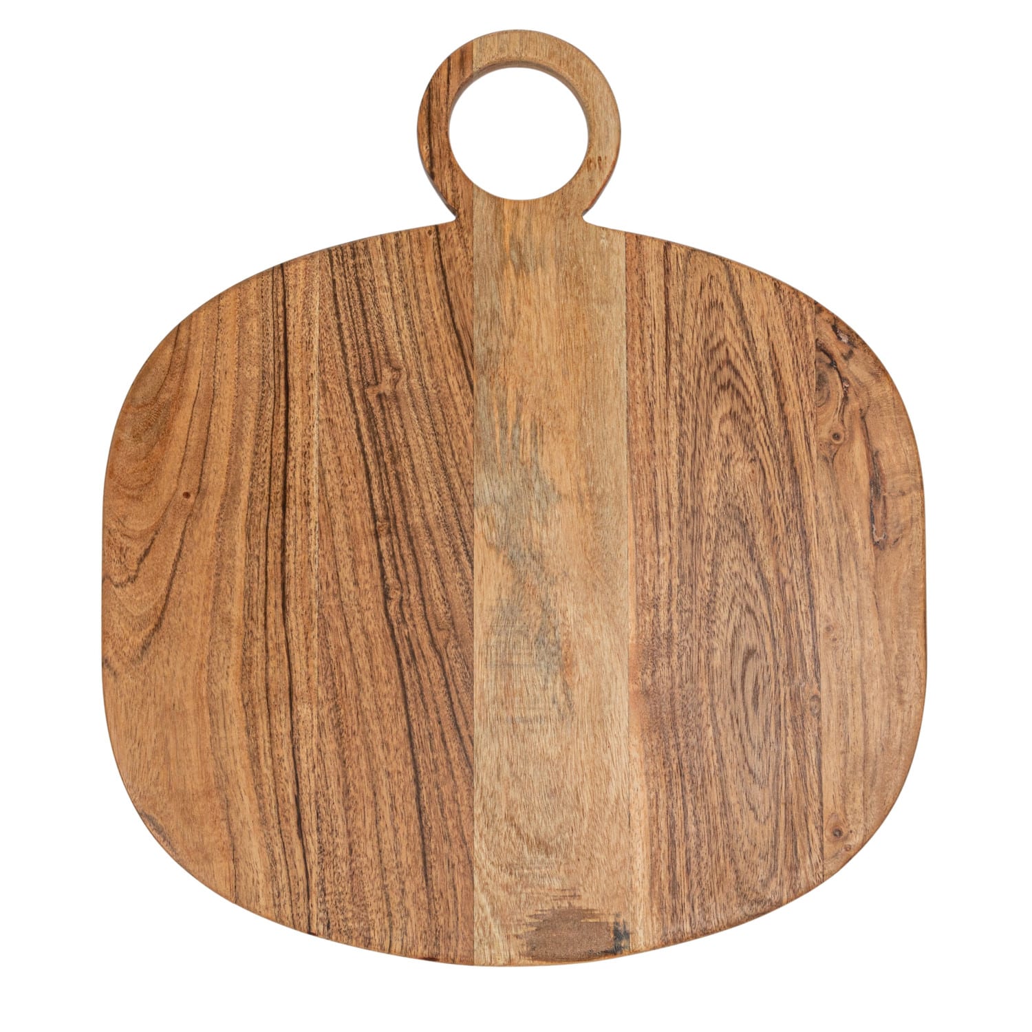 15.75&#x22; Natural Oval Handled Acacia Wood Cheese &#x26; Cutting Board