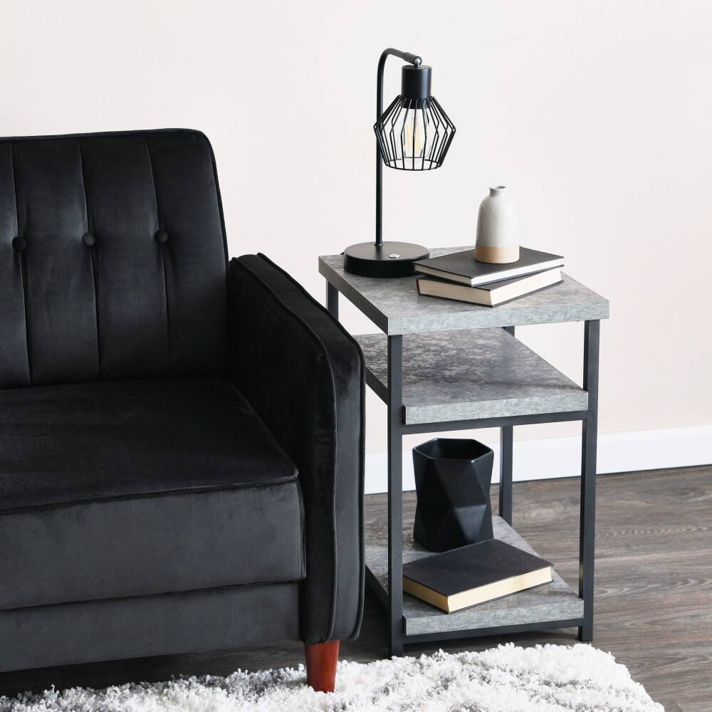 Household Essentials Jamestown 2-Shelf End Table