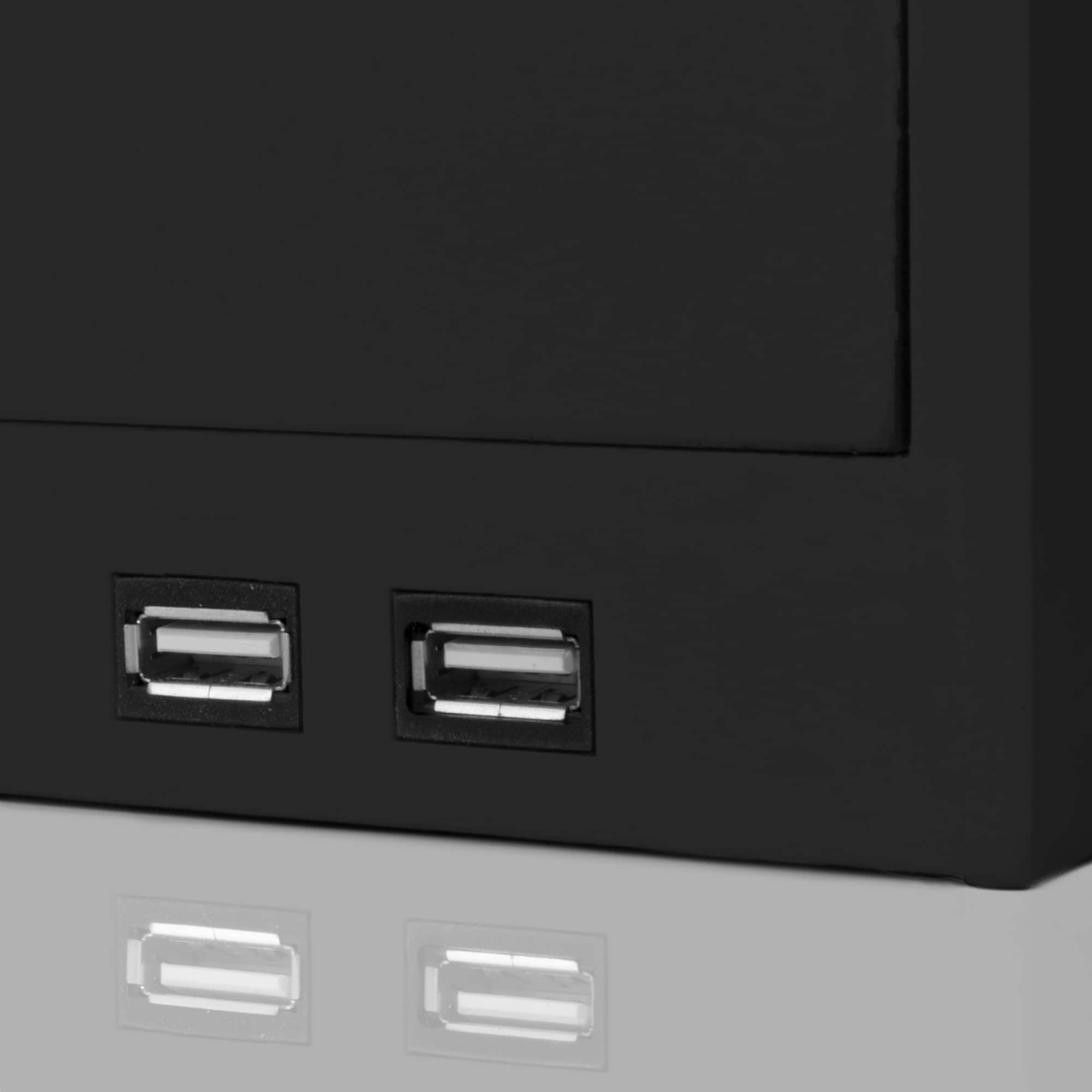 American Art D&#xE9;cor&#x2122; Black Space Saving Desk Organizer with USB Port