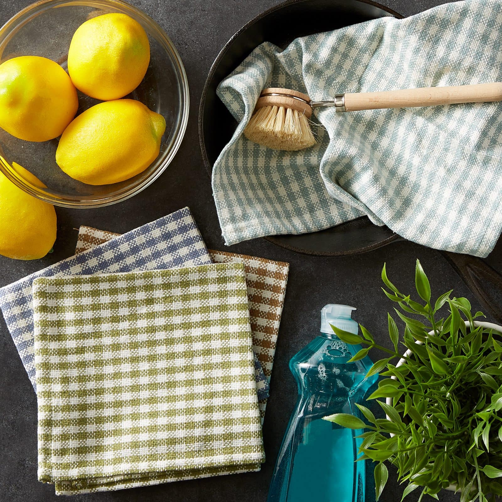 DII® Lakehouse Check Heavyweight Dishcloths, 4ct.