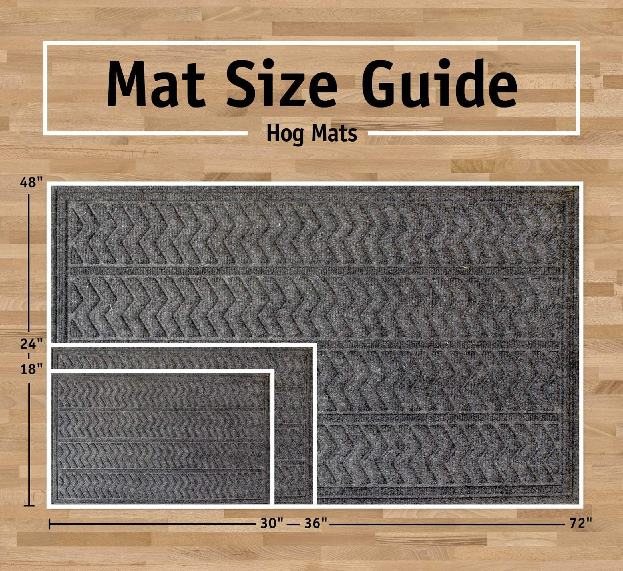 DII&#xAE; Dark Gray Chevron Hog Mat