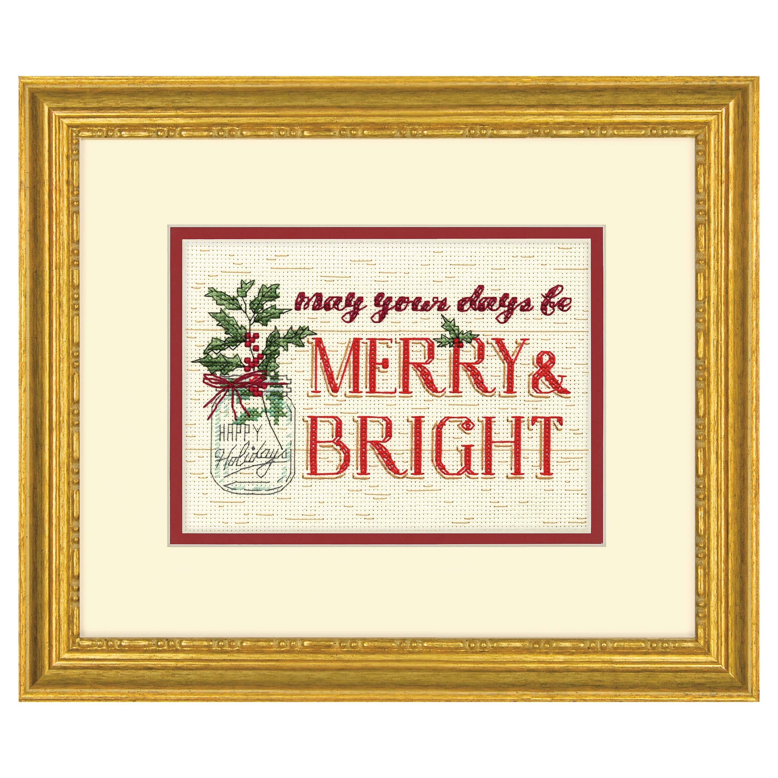 Dimensions&#xAE; Counted Cross Stitch Kit, Merry &#x26; Bright