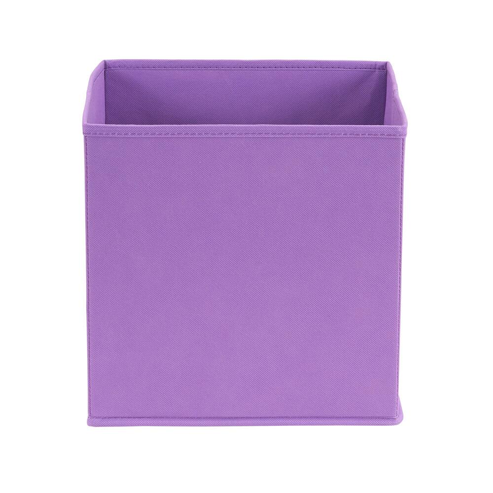 Household Essentials 11&#x22; Purple Storage Cubes with Diagonal Lip Handles, 6ct.