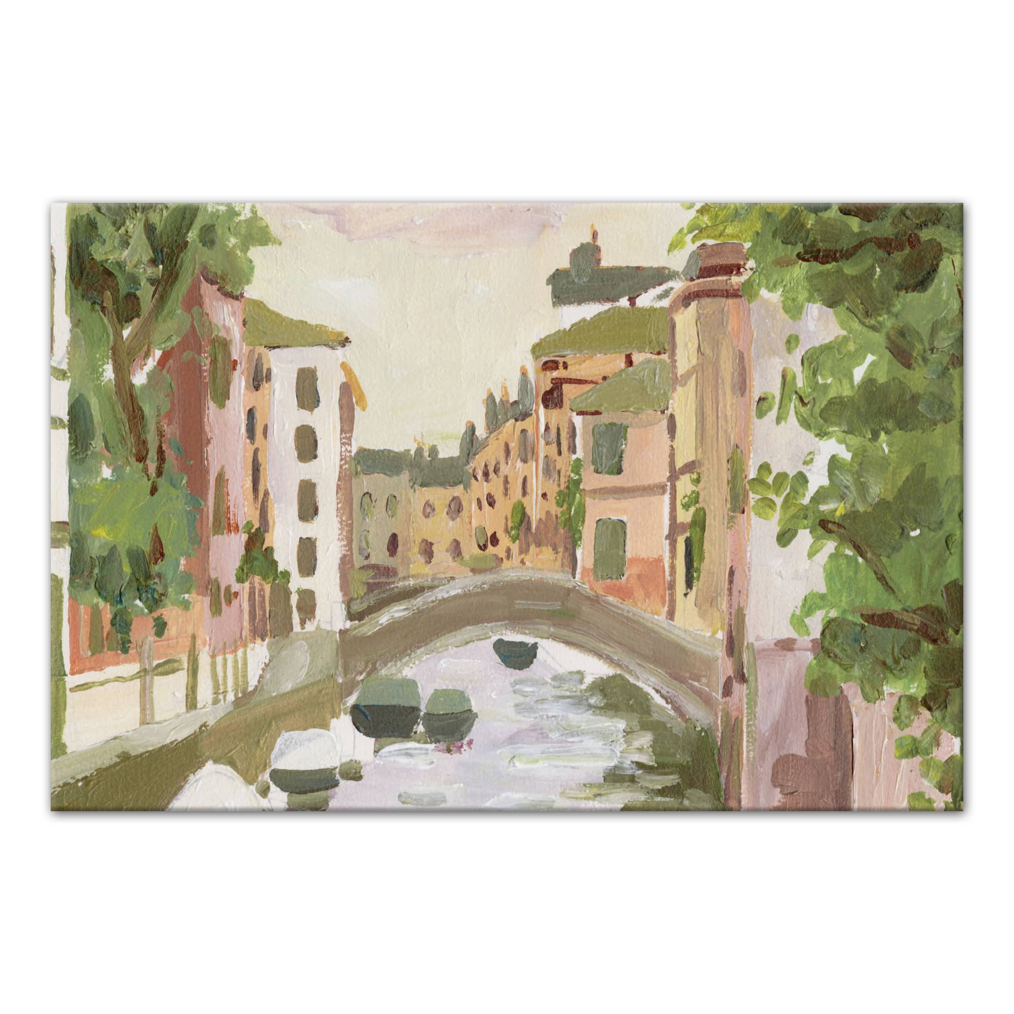 European Canal 24" x 16" Canvas Wall Art
