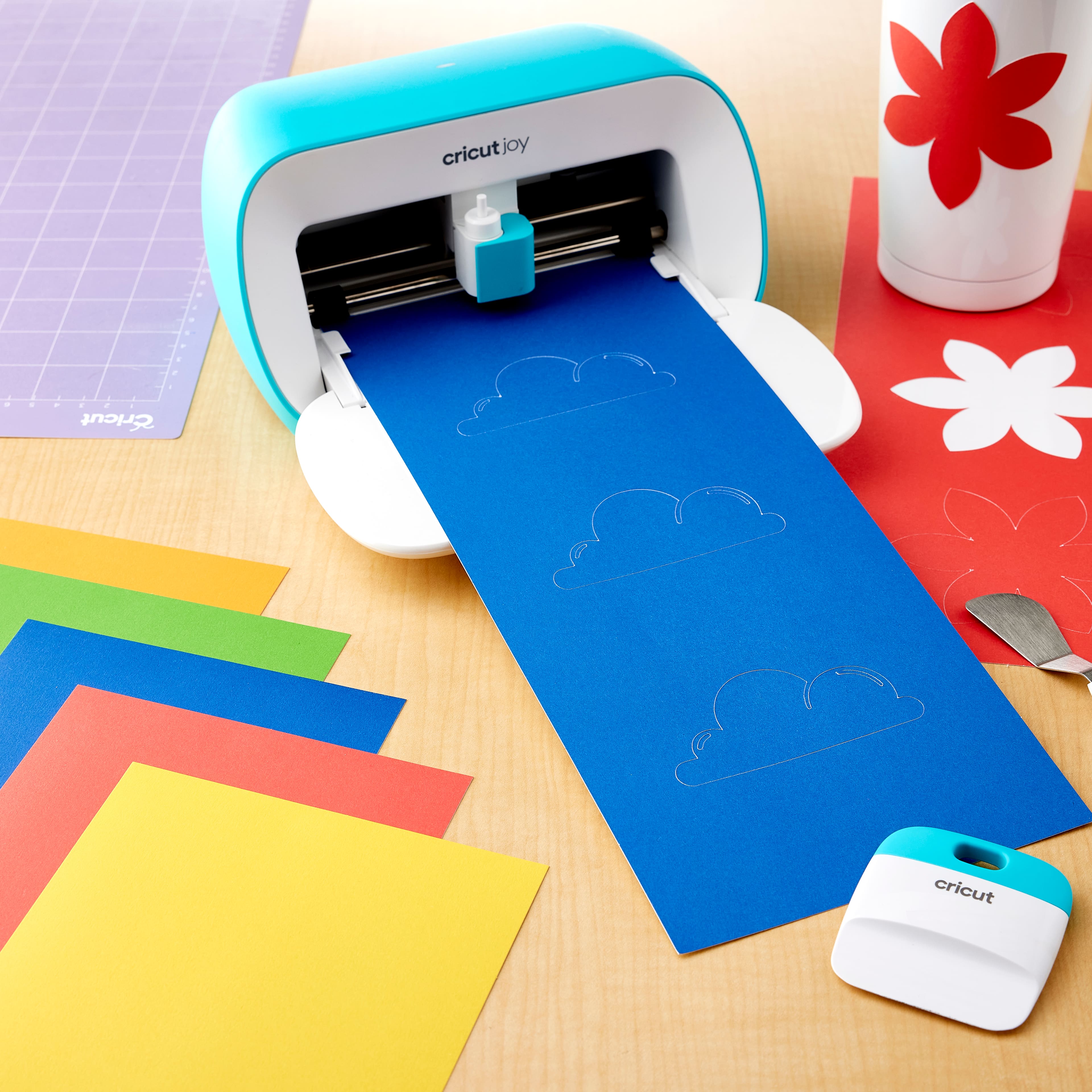 Papier cartonné autocollant Smart Paper de Cricut Joy, collection Bright Bows