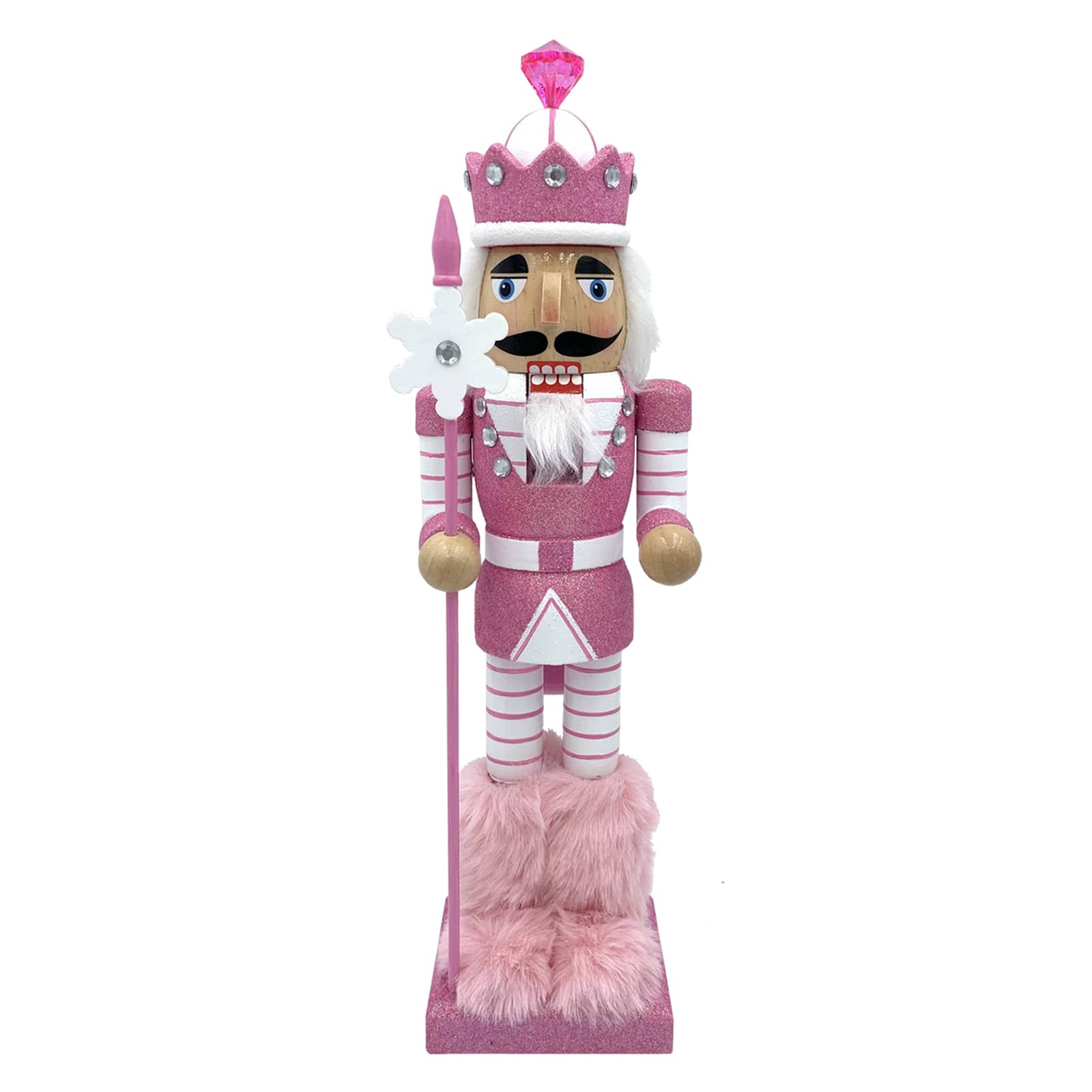 Santa's Workshop 14.5" Pink Snowflake Nutcracker