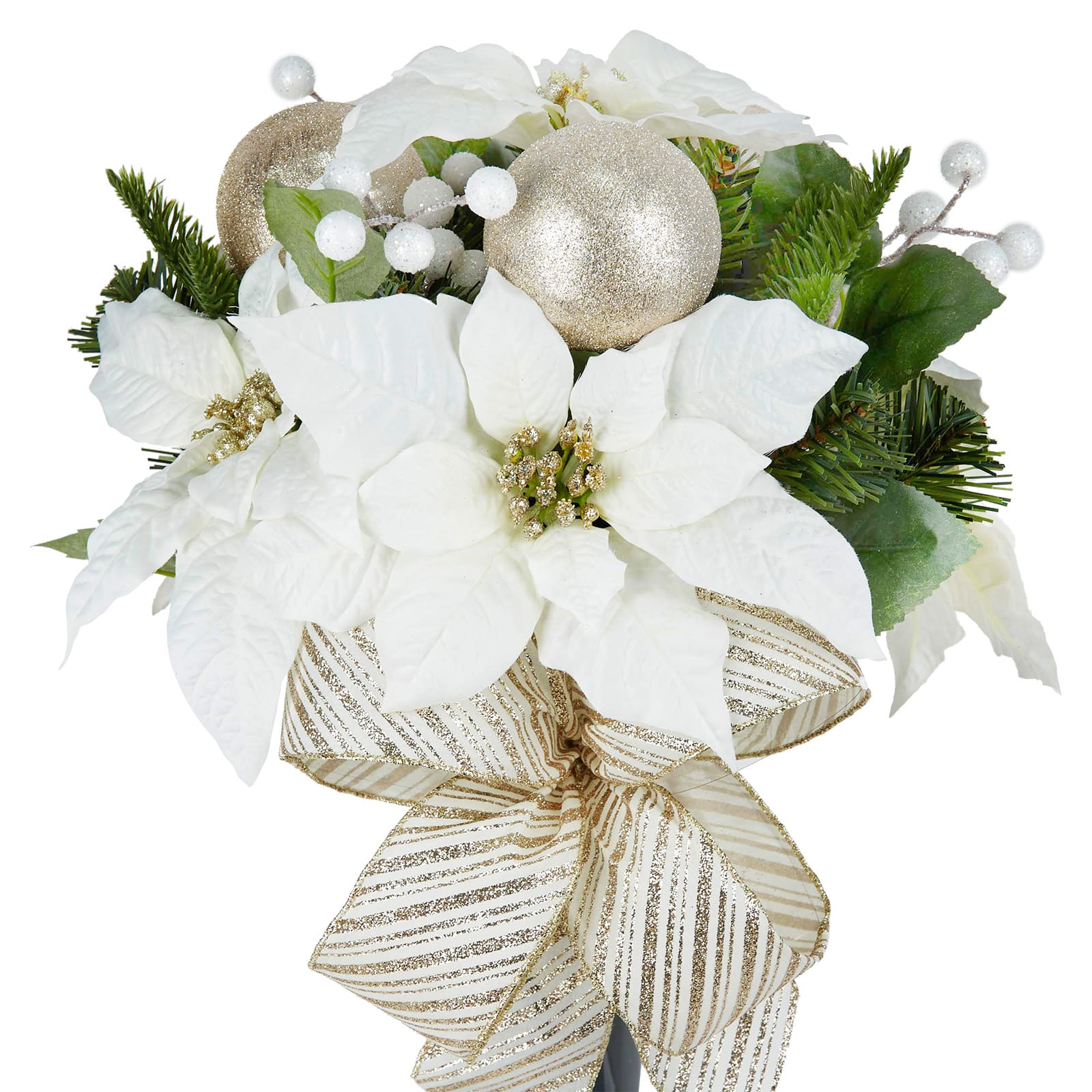 White Poinsettia Remembrance Cone by Ashland