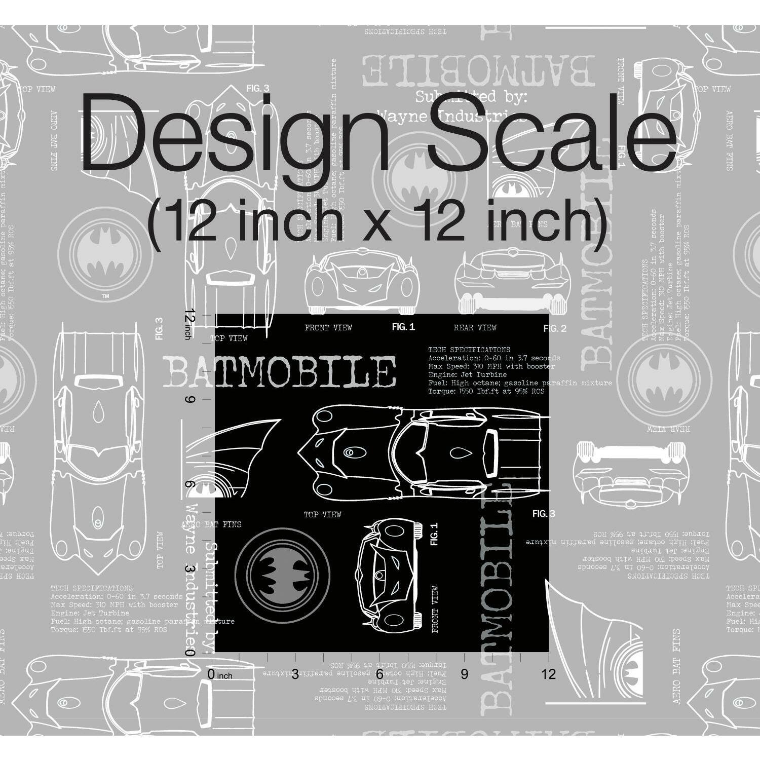 RoomMates Batmobile Blueprint Peel & Stick Wallpaper