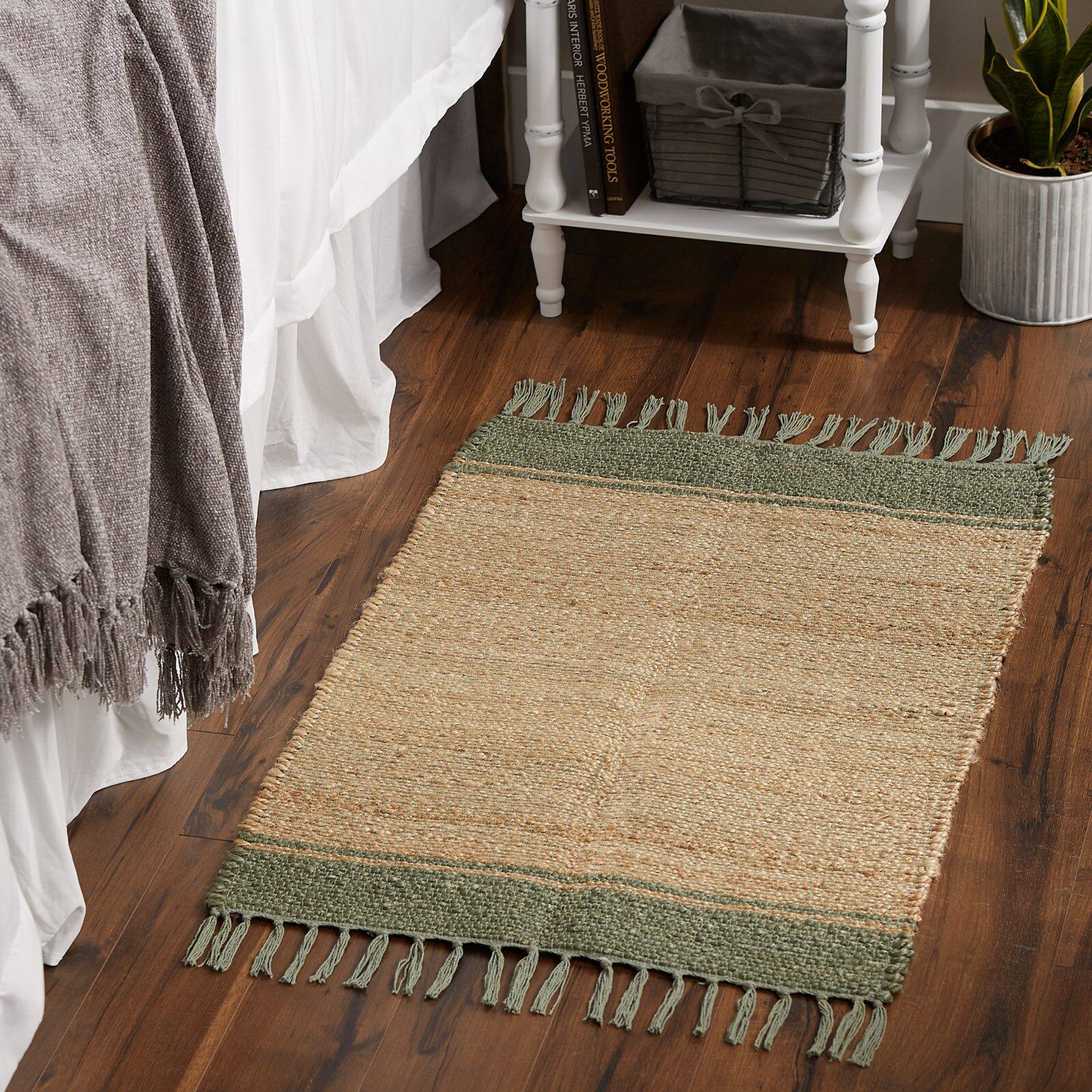 DII&#xAE; Artichoke With Natural Jute Stripes Hand-Loomed Rug, 2ft. x 3ft.
