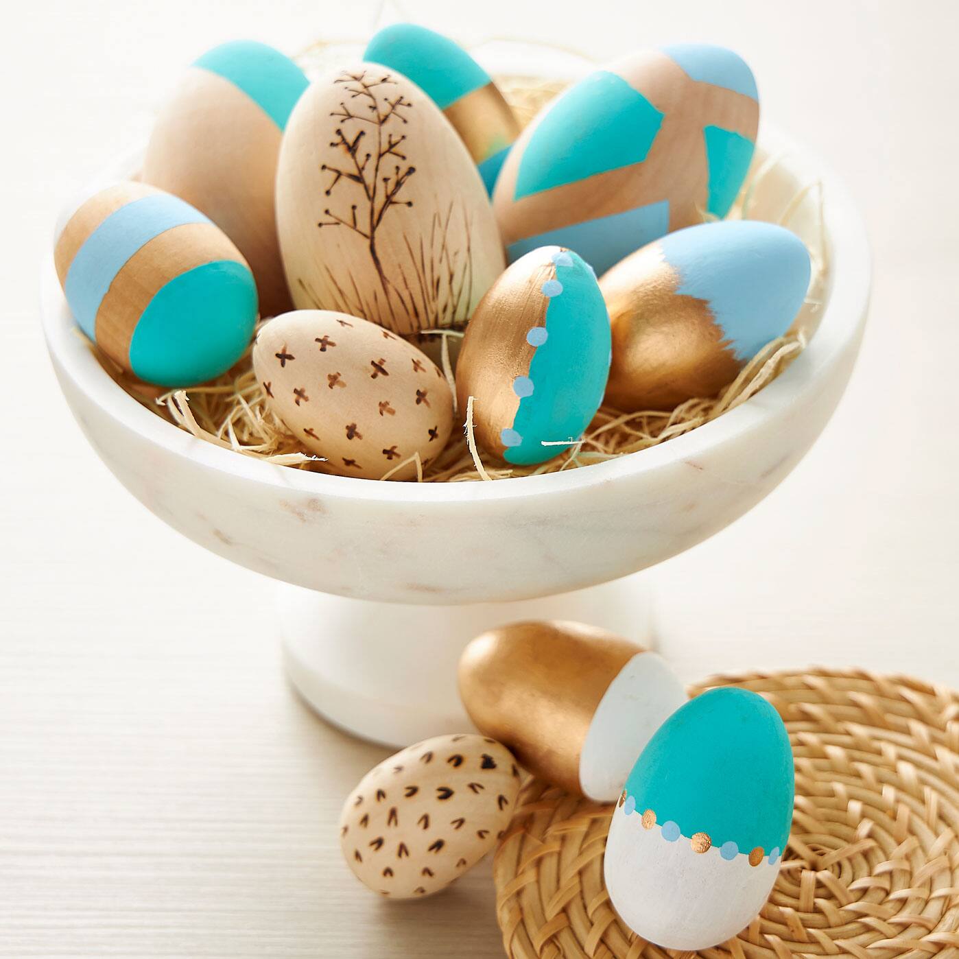 Painted Wood Easter Eggs