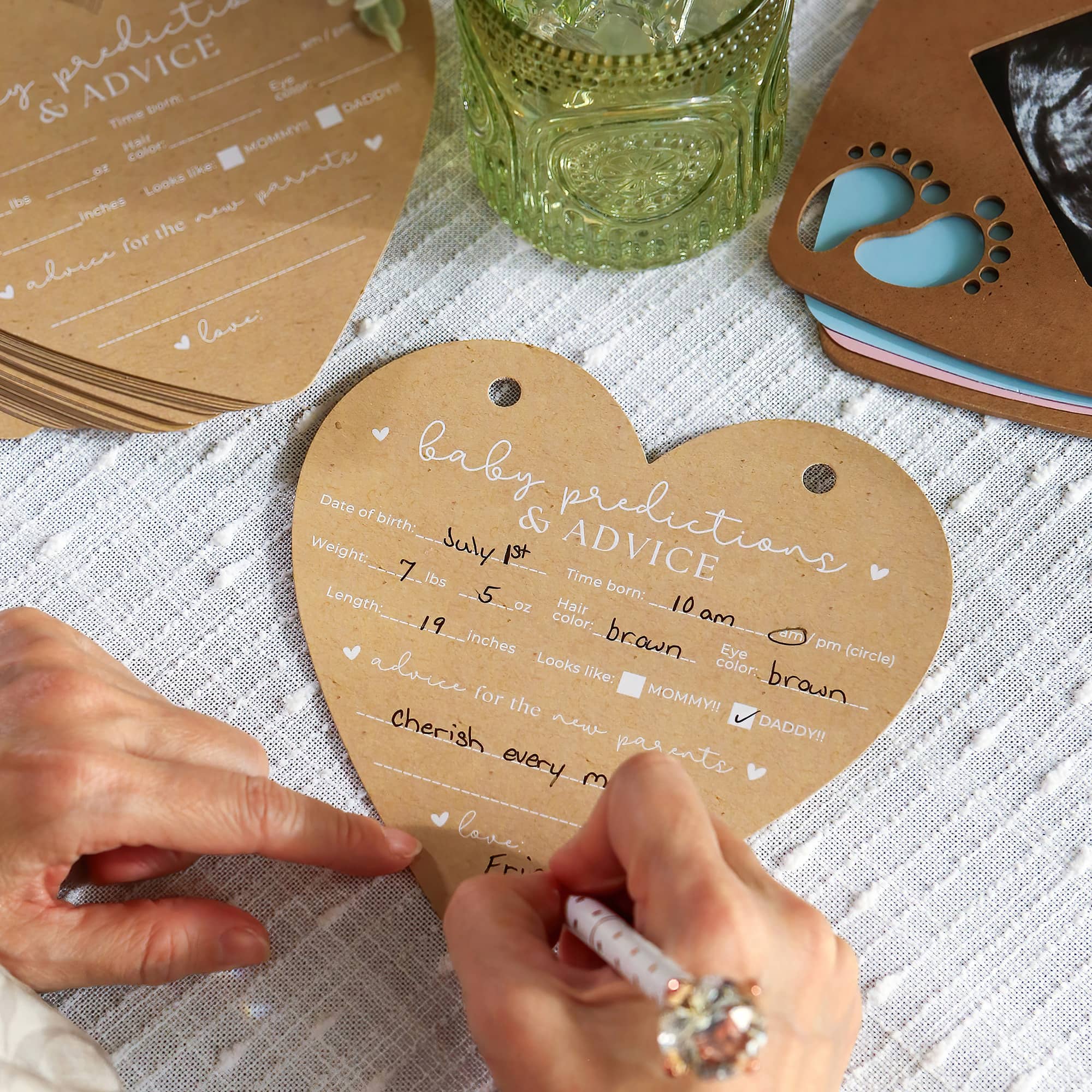 Kate Aspen&#xAE; Kraft Heart Baby Shower Keepsake Book
