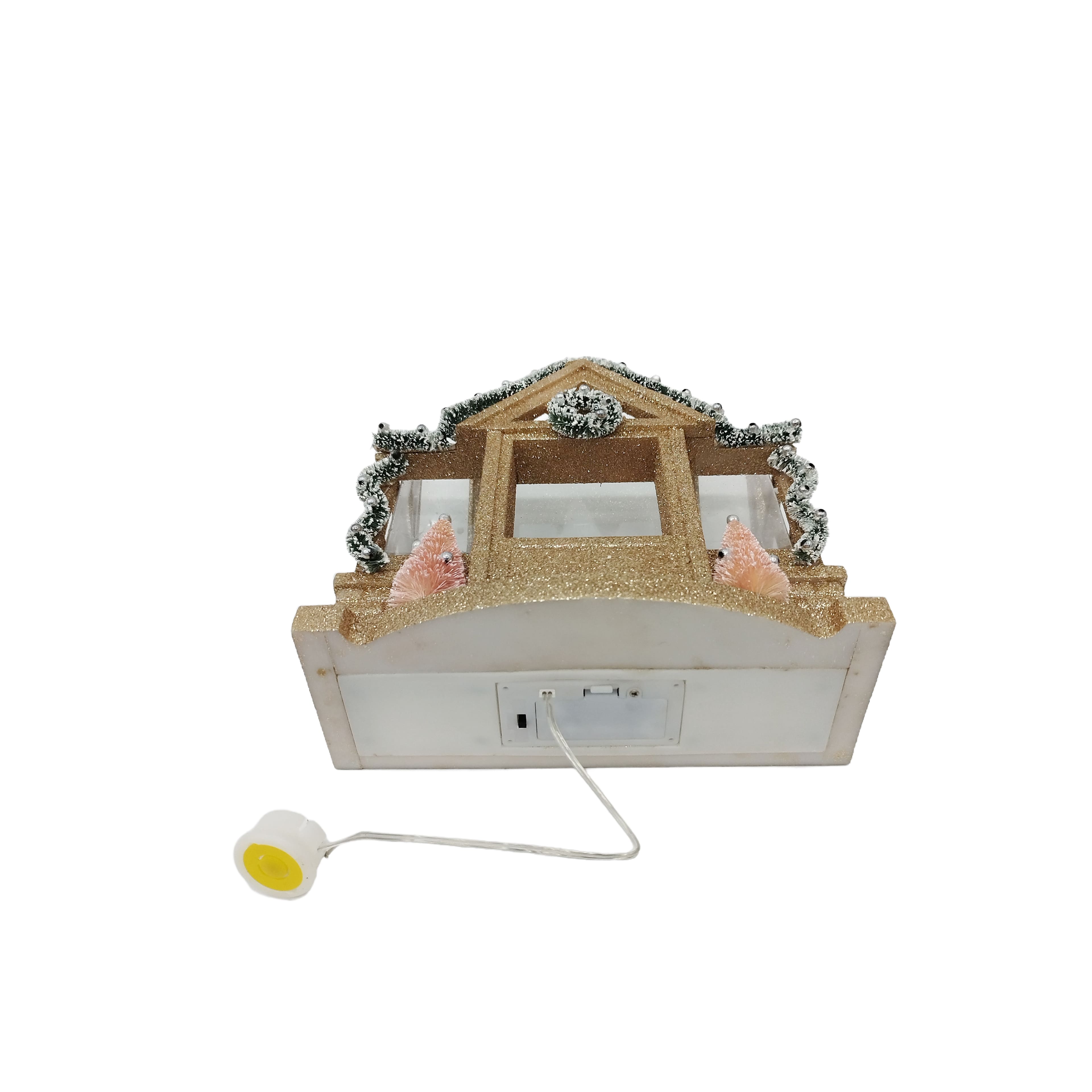 8&#x22; Gold Glitter House LED Tabletop D&#xE9;cor by Ashland&#xAE;