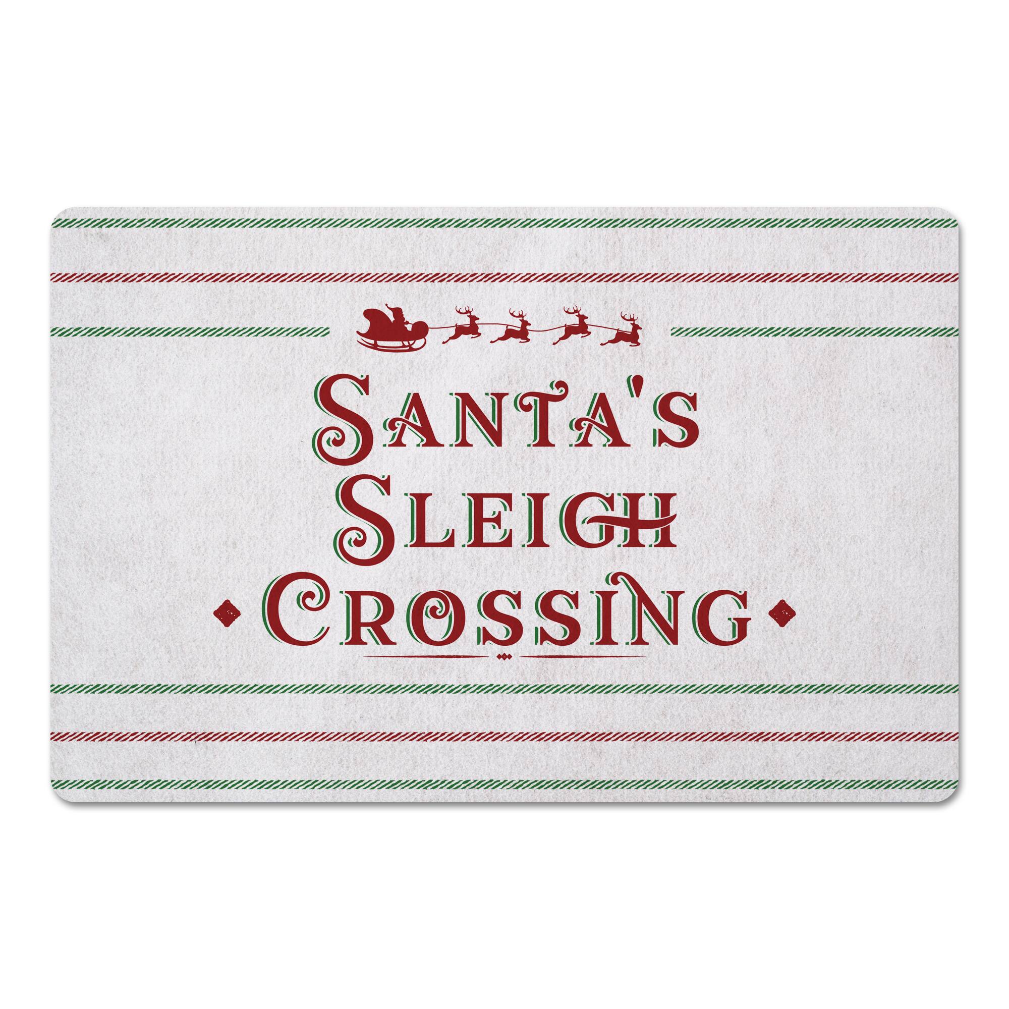 Santas Sleigh Crossing 27x18 Floor Mat