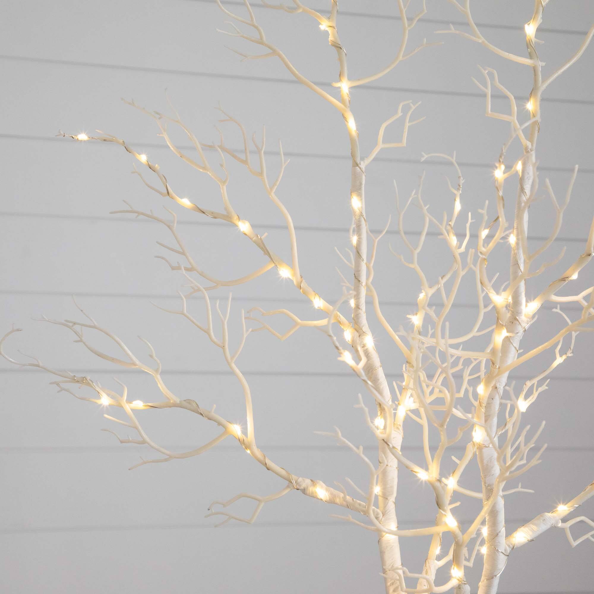 3ft. Artificial White Birch Warm White LED Pre-Lit Branches, 2ct.