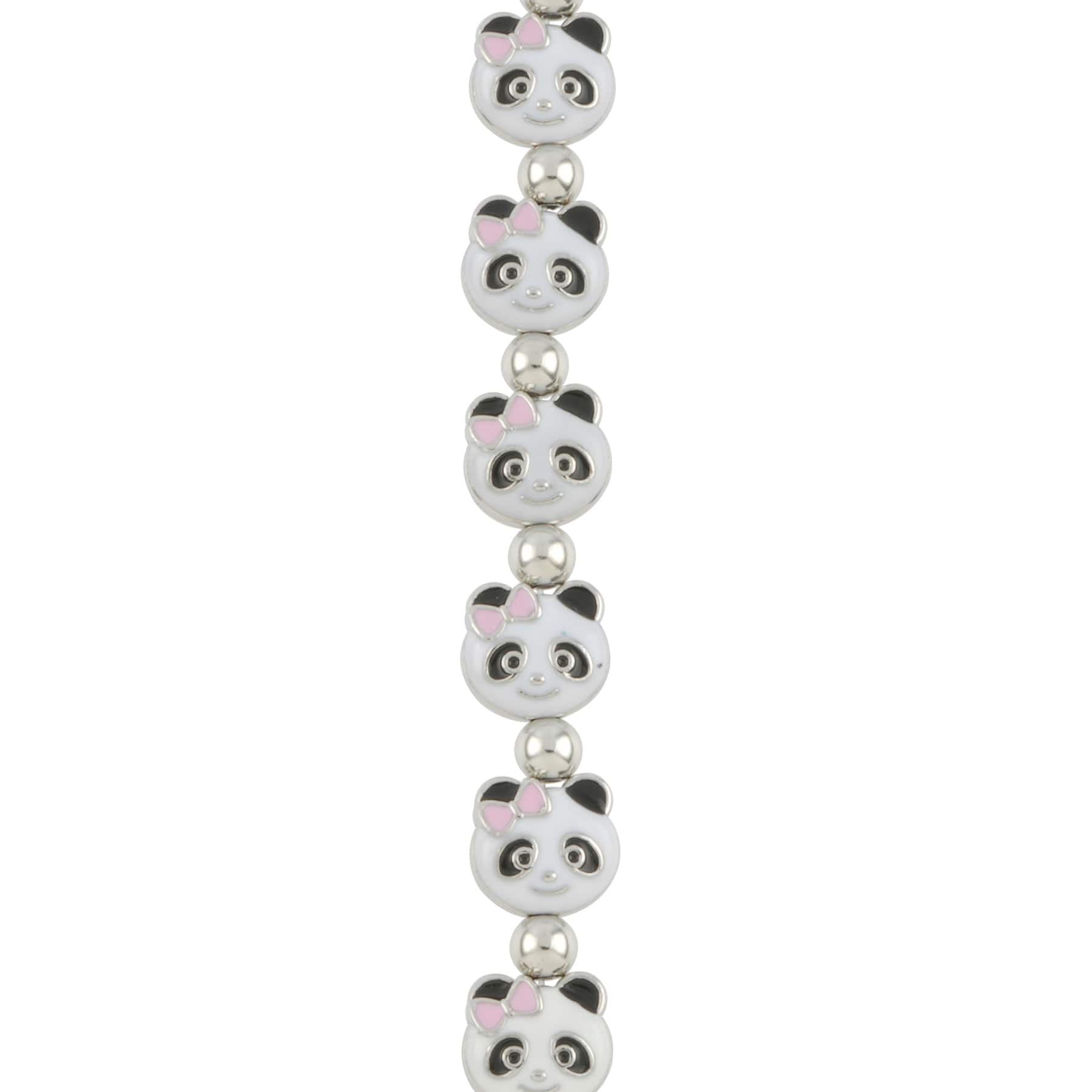 12 Packs: 10 ct. (120 total) Enamel Metal Panda Beads, 13mm by Bead Landing™