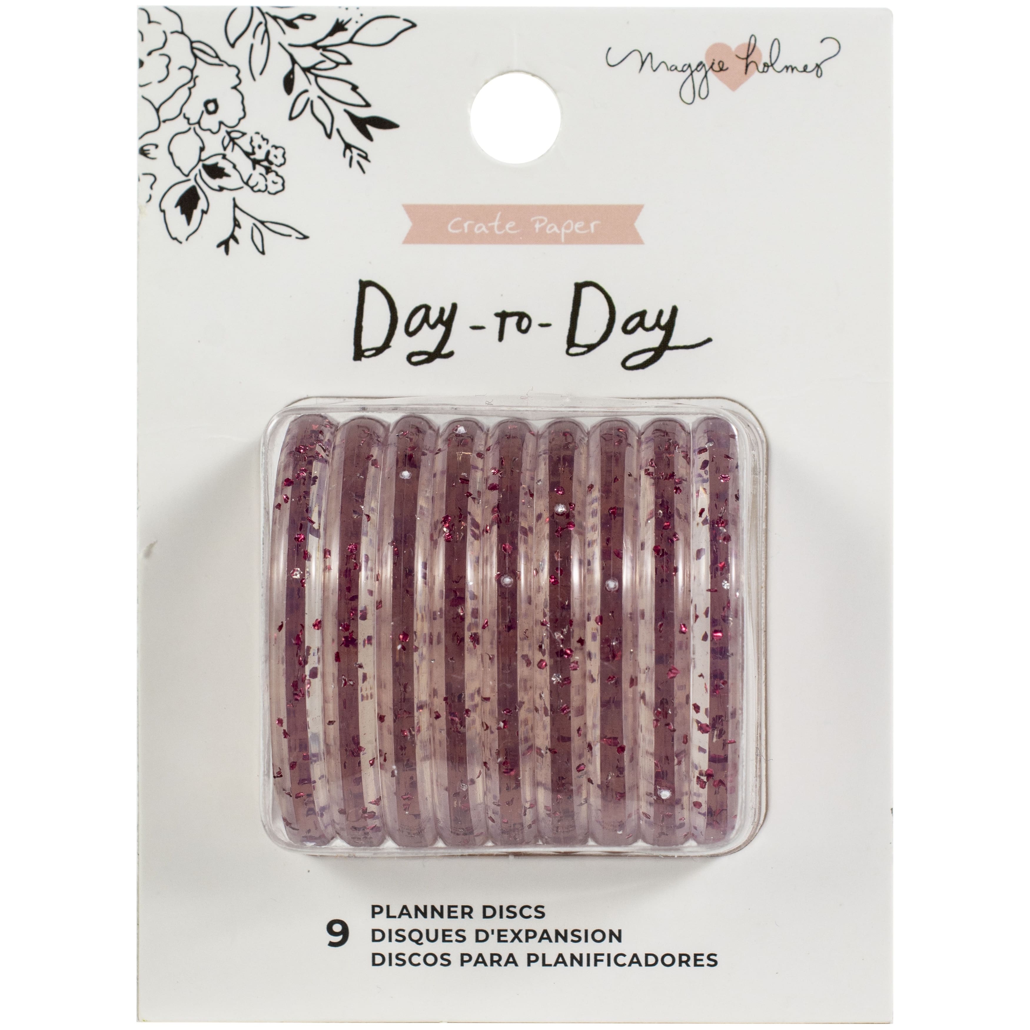 Maggie Holmes Day-To-Day Pink Glitter Planner Discs