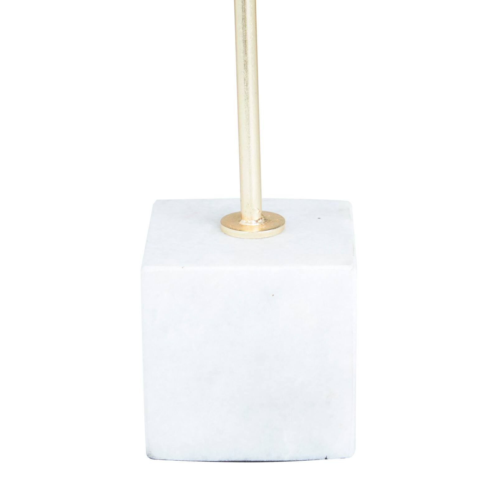 CosmoLiving by Cosmopolitan Gold Marble Glam Sculpture, 8" x 8" x 8"