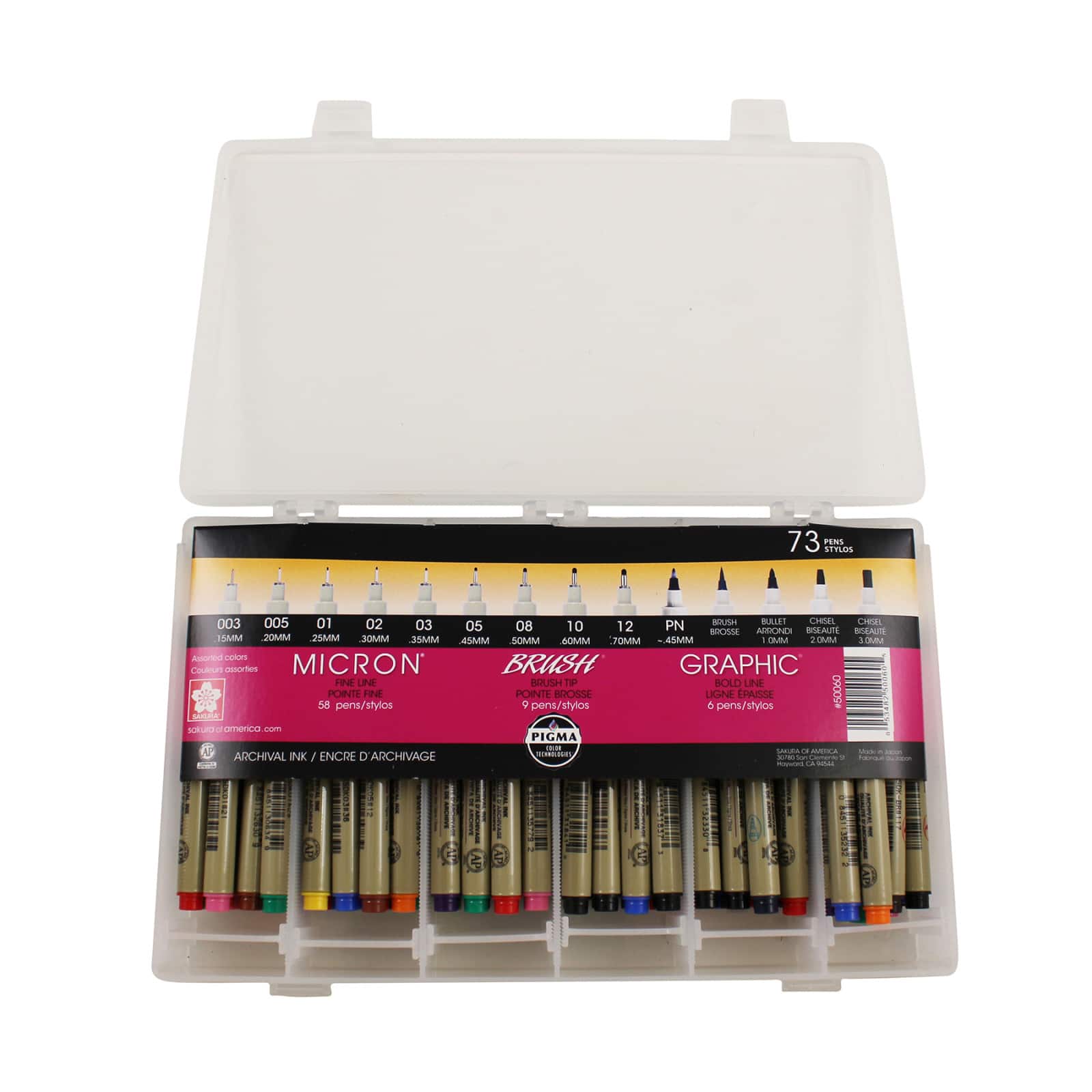 Pigma&#xAE; 73 Pen Set with Reusable Storage Case