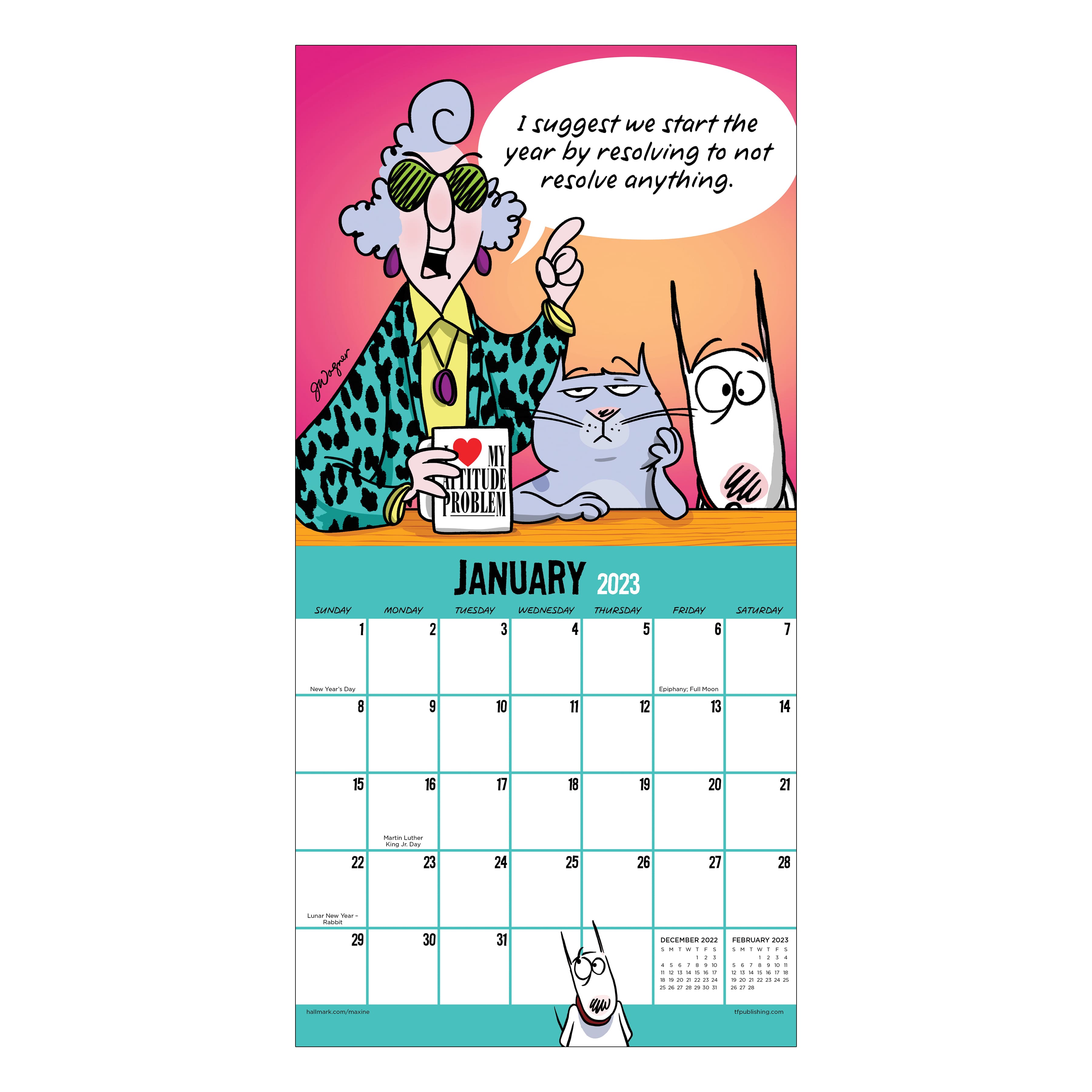 TF Publishing 2023 Maxine Mini Calendar