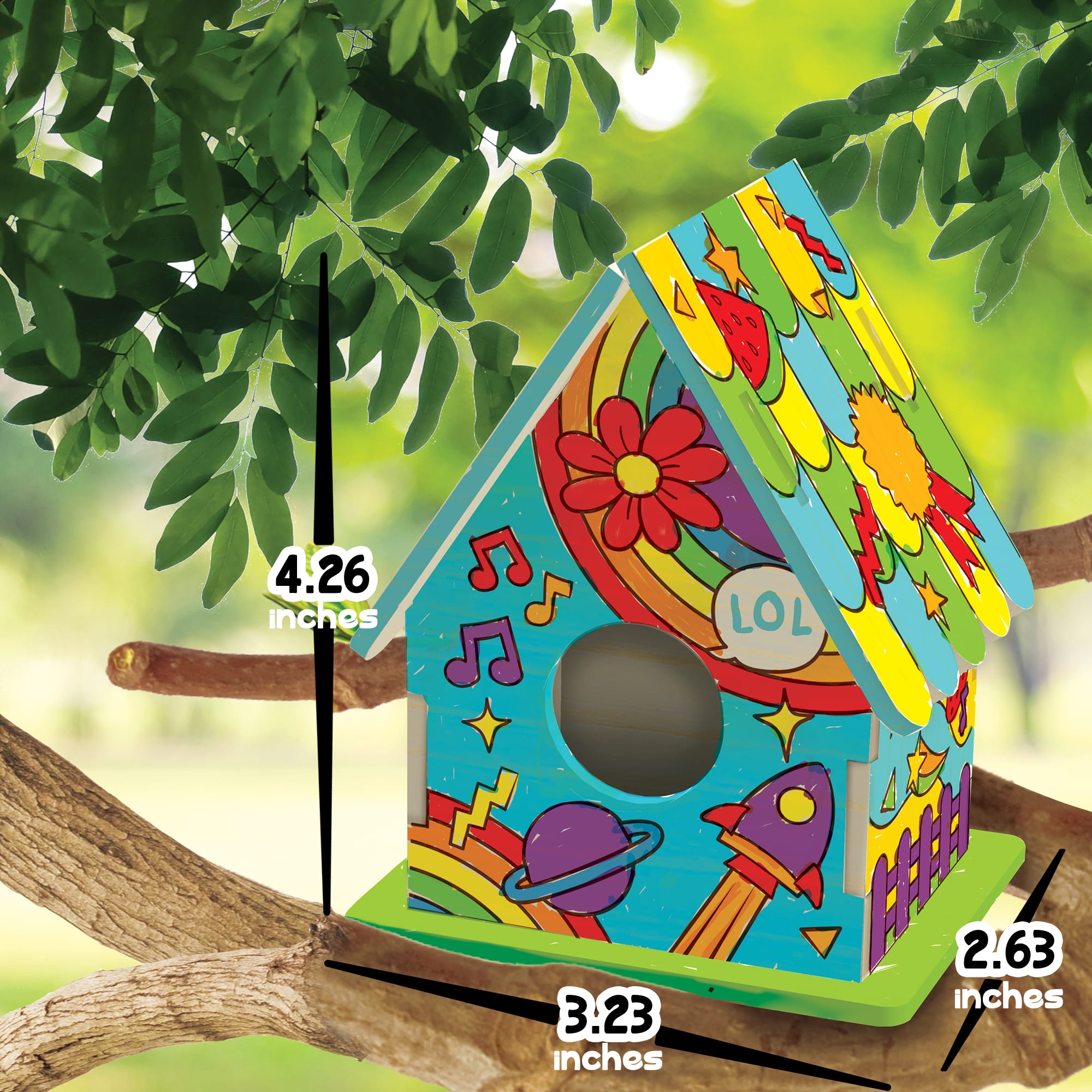 12 Pack: Color Zone&#xAE; Doodle Birdhouse Kit