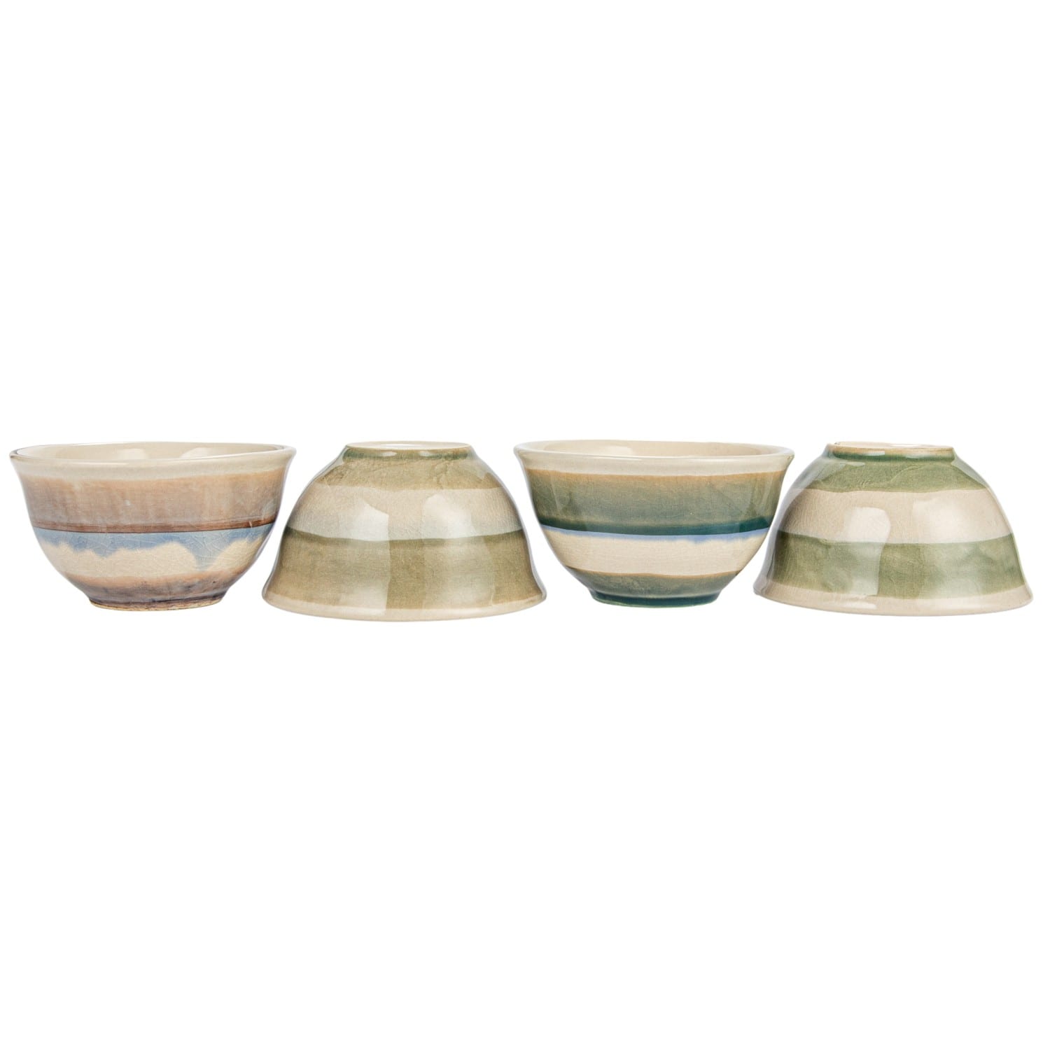 2&#x22; Multicolor Stoneware Bowls with Stripes, 12ct.