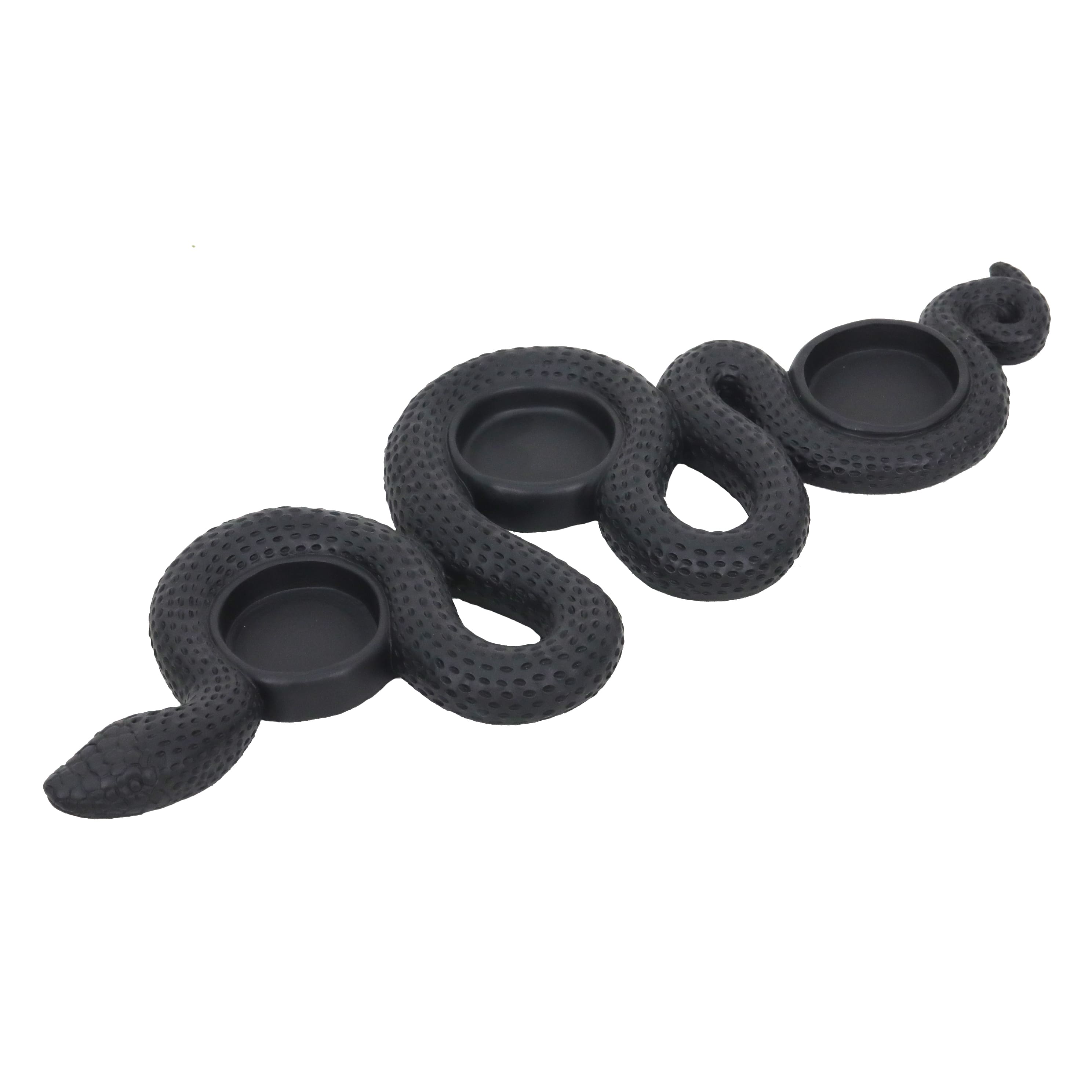 15.5&#x22; Black Snake Tealight Holder by Ashland&#xAE;