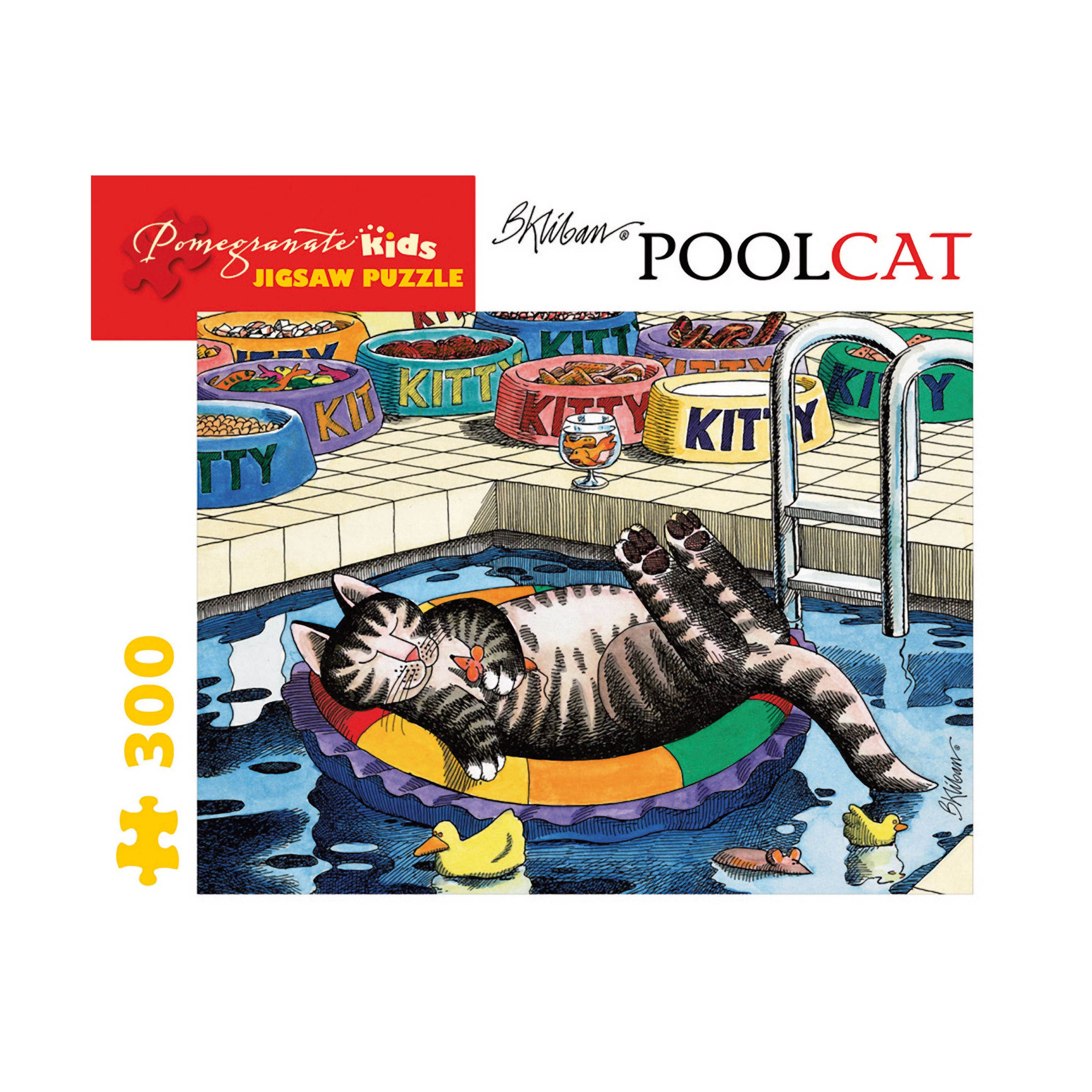 Pomegranate Kids B. Kliban&#xAE; Pool Cat 300 Piece Jigsaw Puzzle