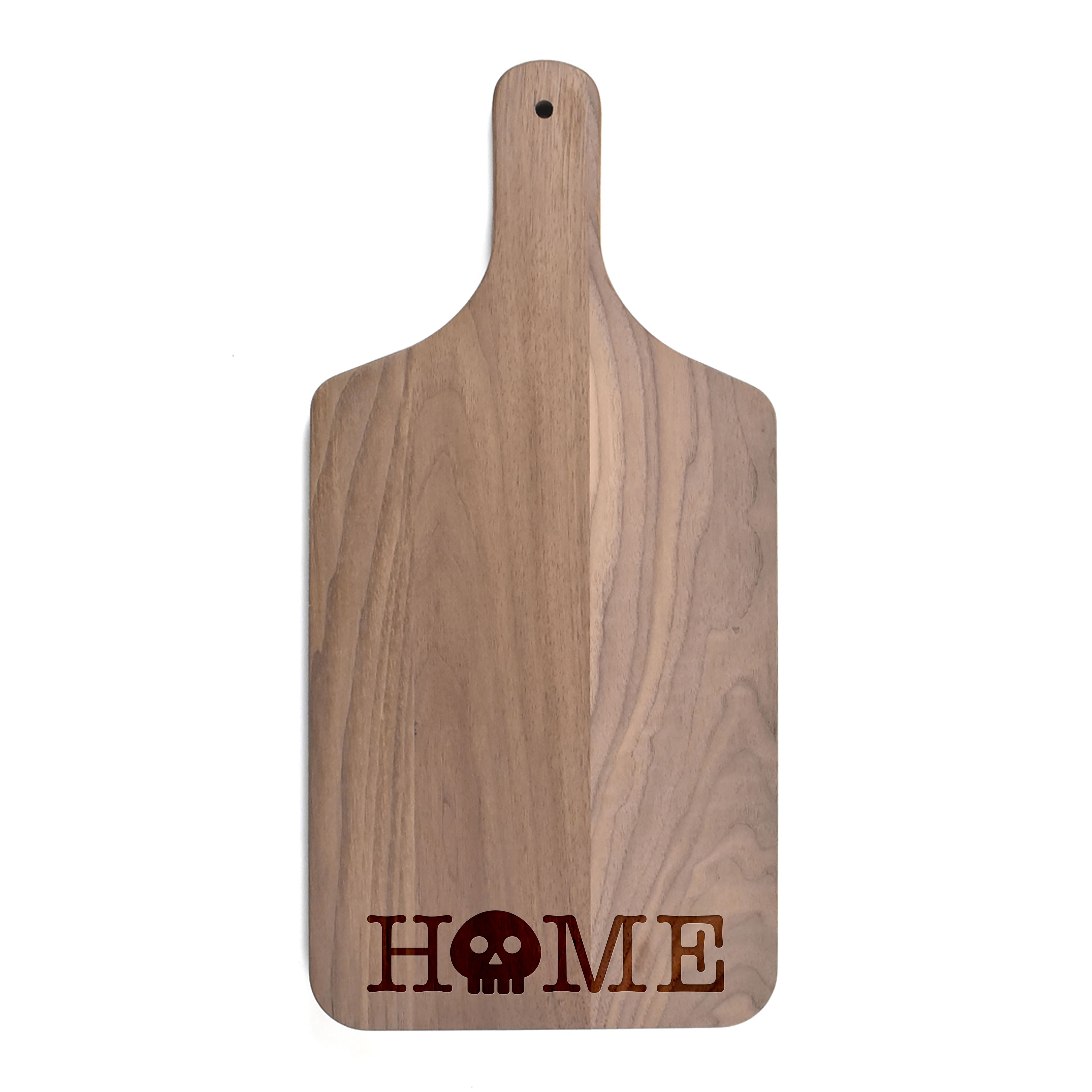 17" Home Skull Walnut Paddle Cutting Board