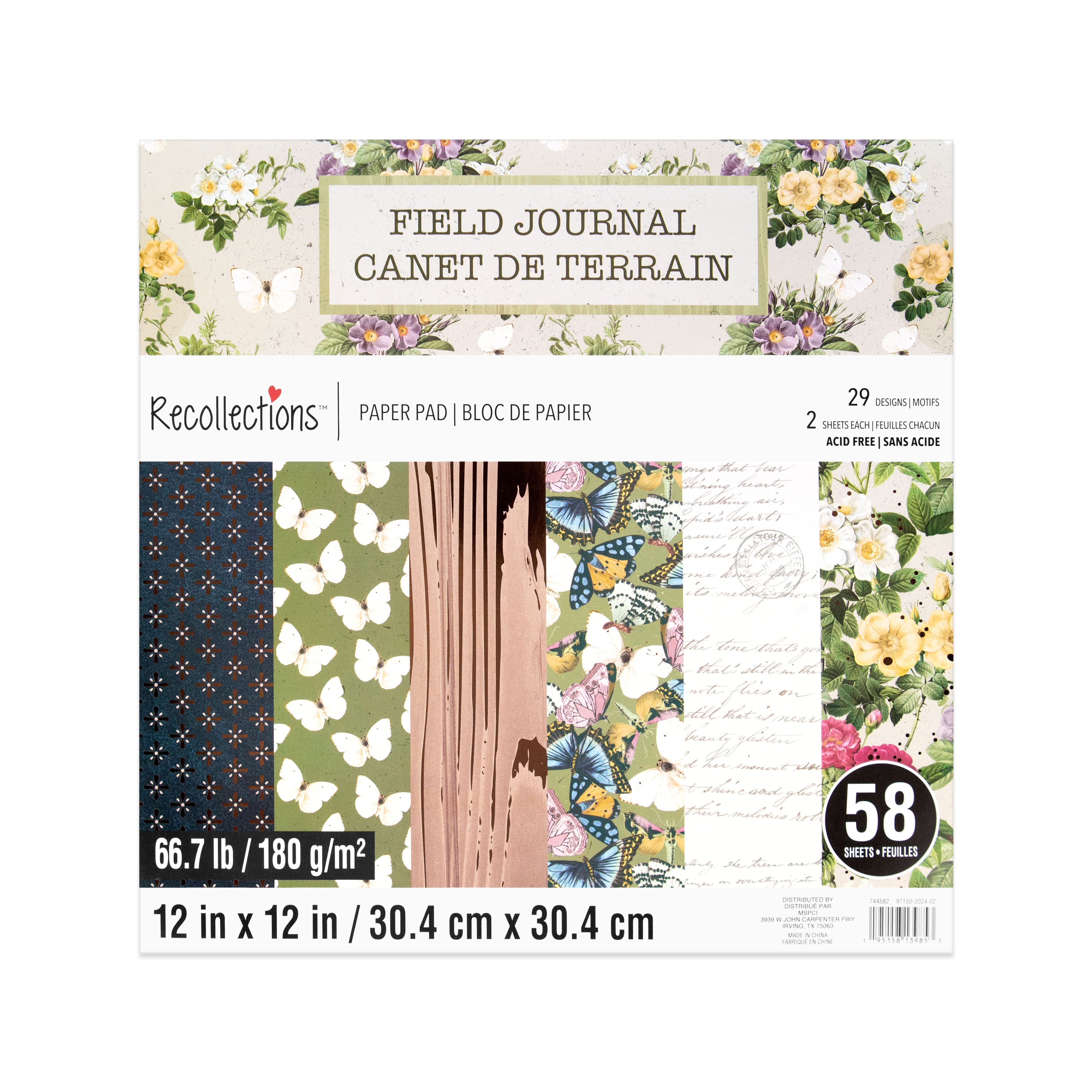 12&#x22; x 12&#x22; Field Journal Paper Pad by Recollections&#x2122;, 58 Sheets