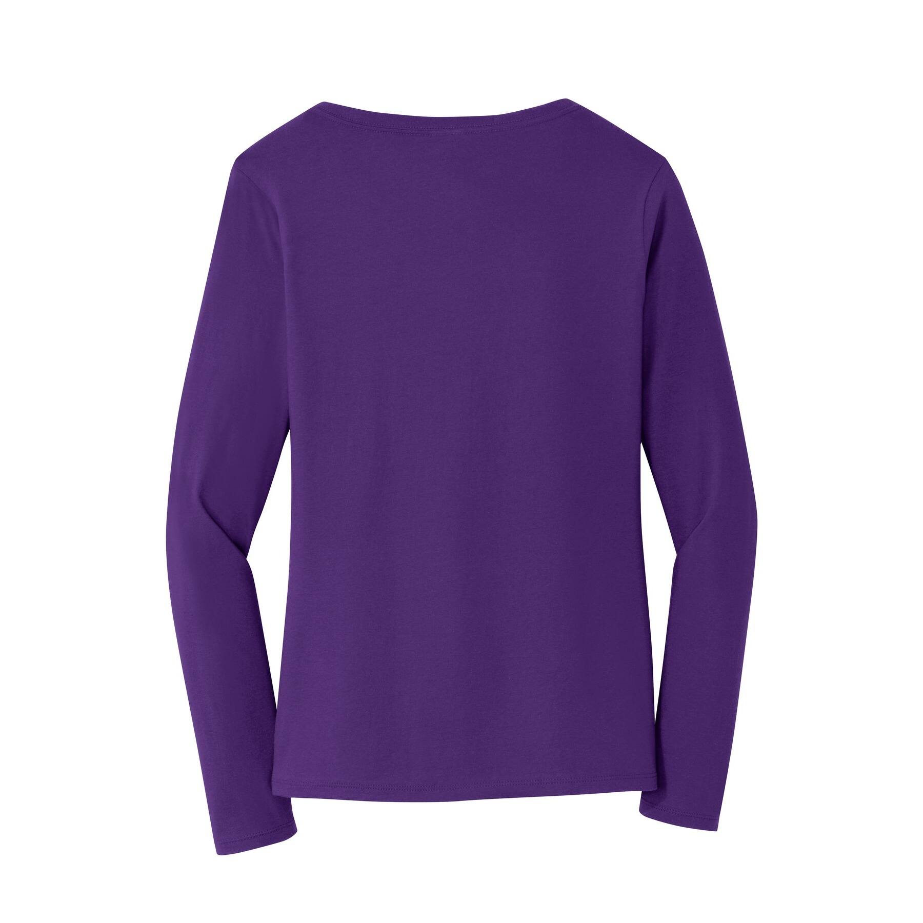 Port &#x26; Company&#xAE; Fan Favorite&#x2122; Colors Long Sleeve Ladies V-Neck T-Shirt