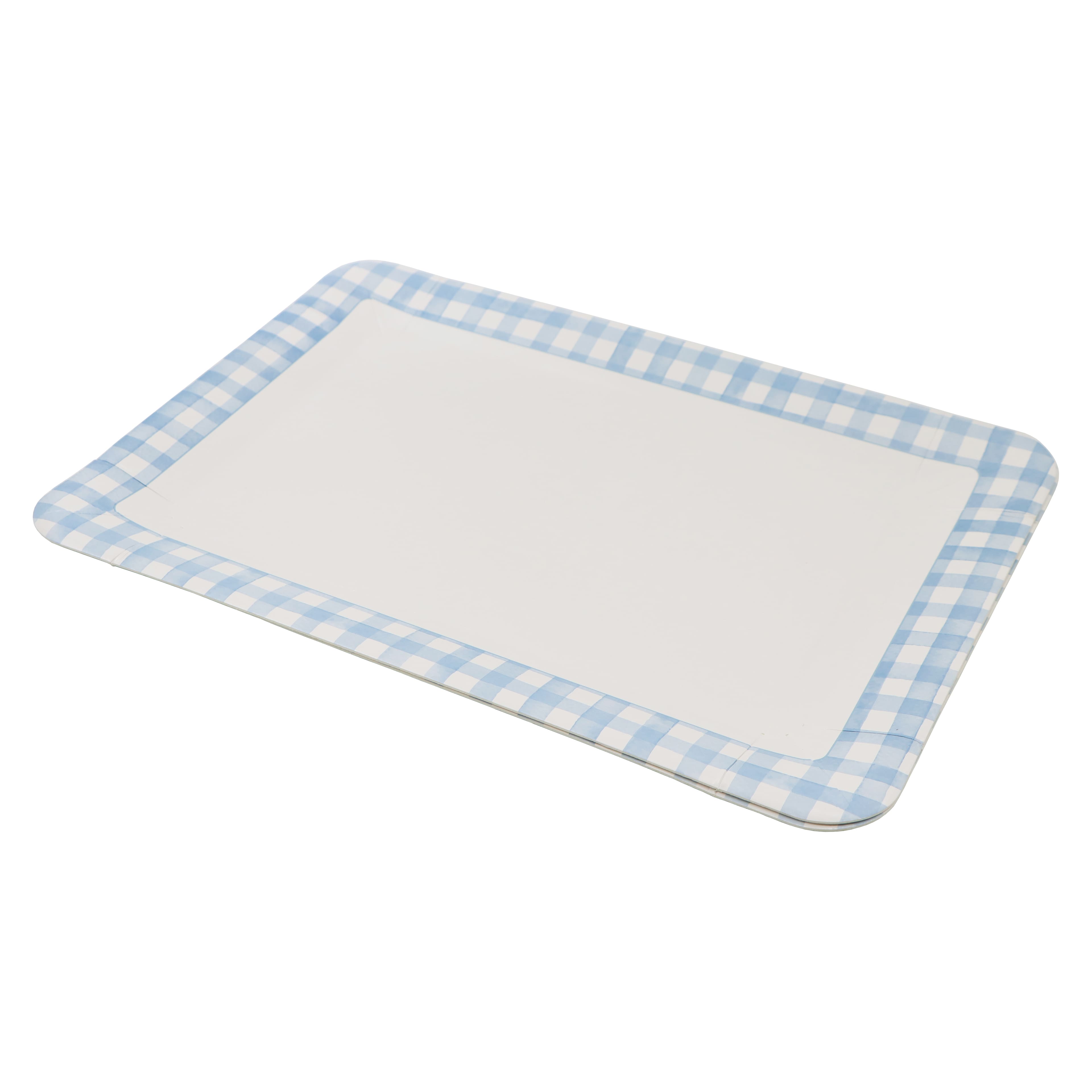 9&#x22; x 13&#x22; Blue &#x26; White Gingham Paper Trays, 2ct. by Celebrate It&#x2122;