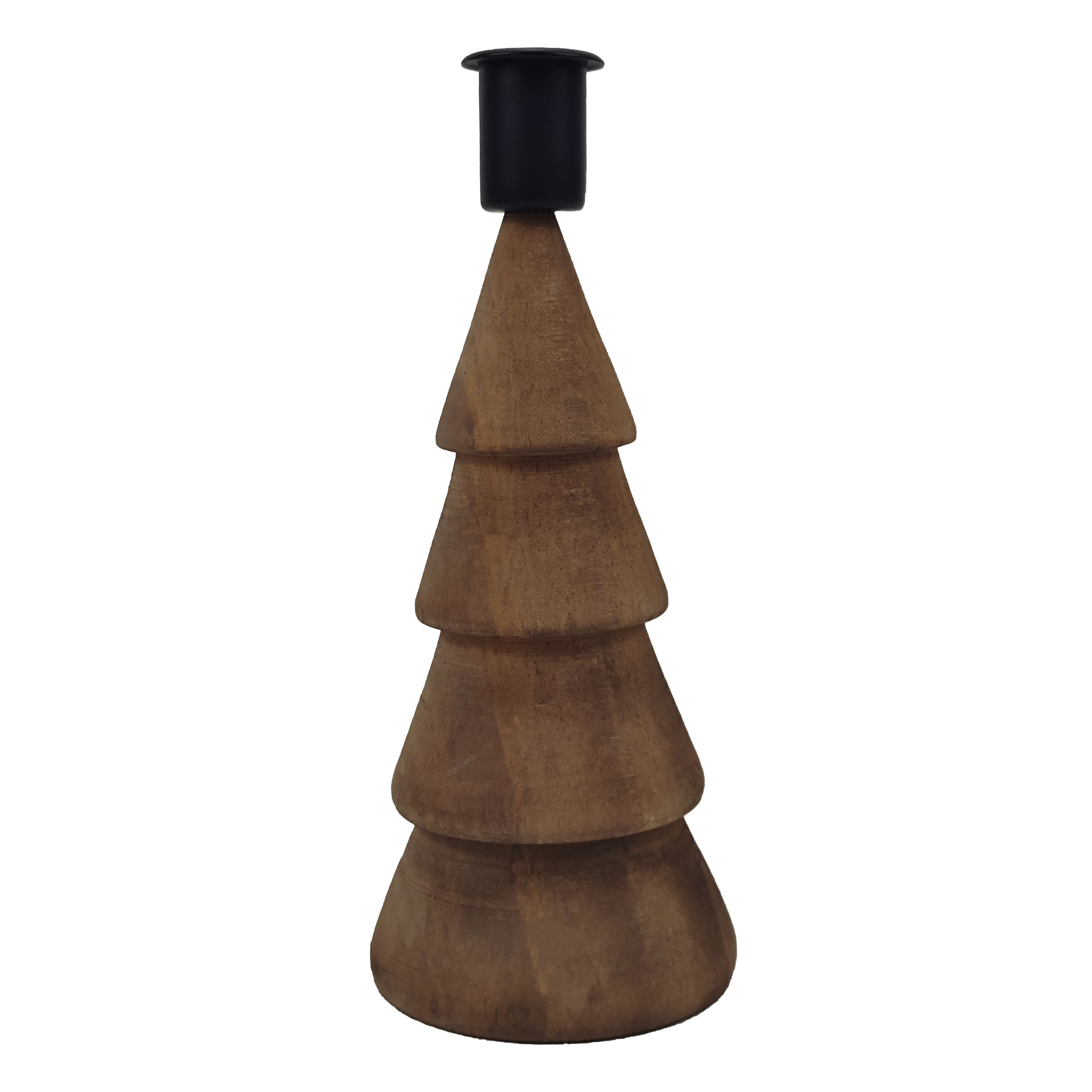 6&#x22; Brown Christmas Tree Candle Holder by Ashland&#xAE;