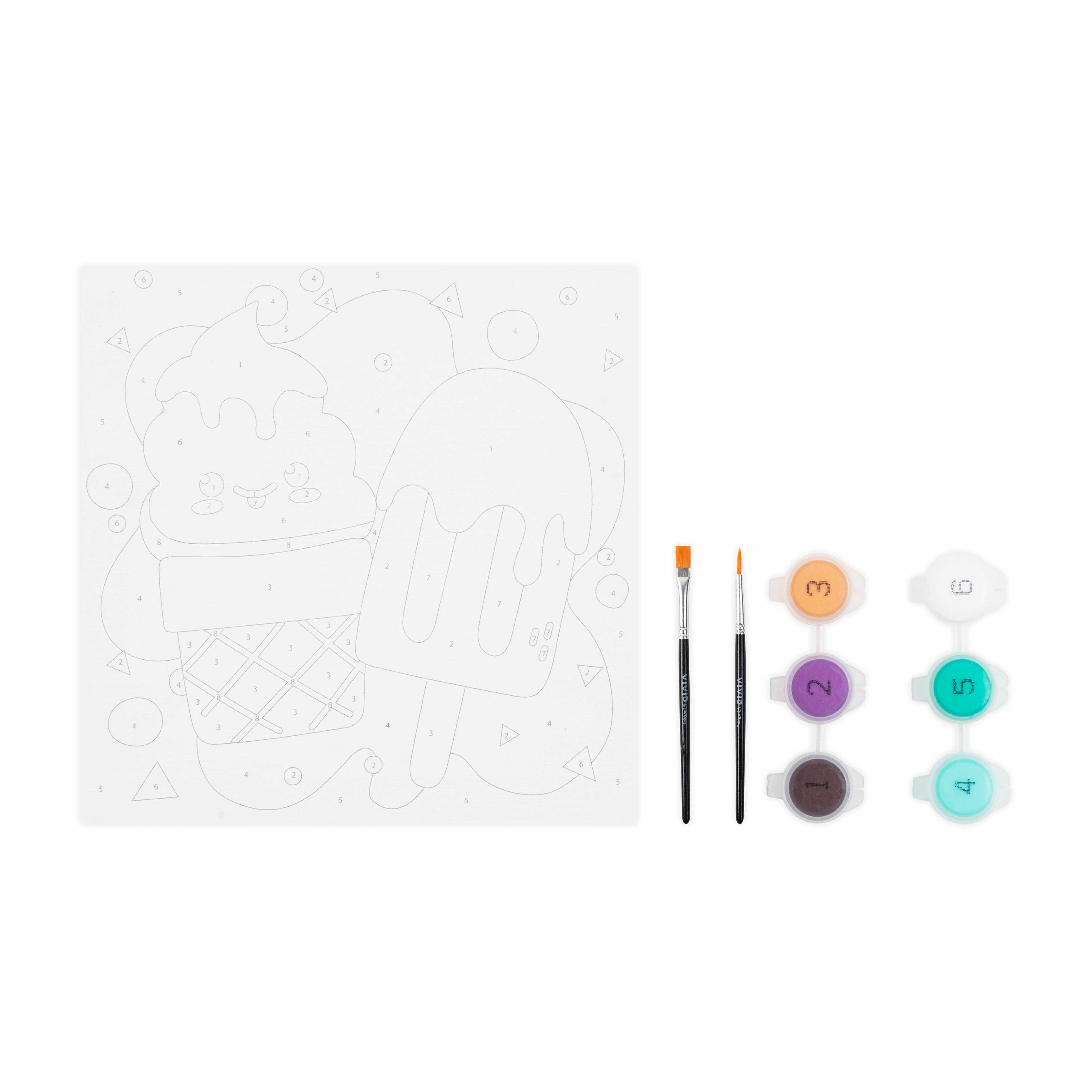 VIVID by Brea Reese&#xAE; Ice Cream Acrylic Paint-by-Number Kit