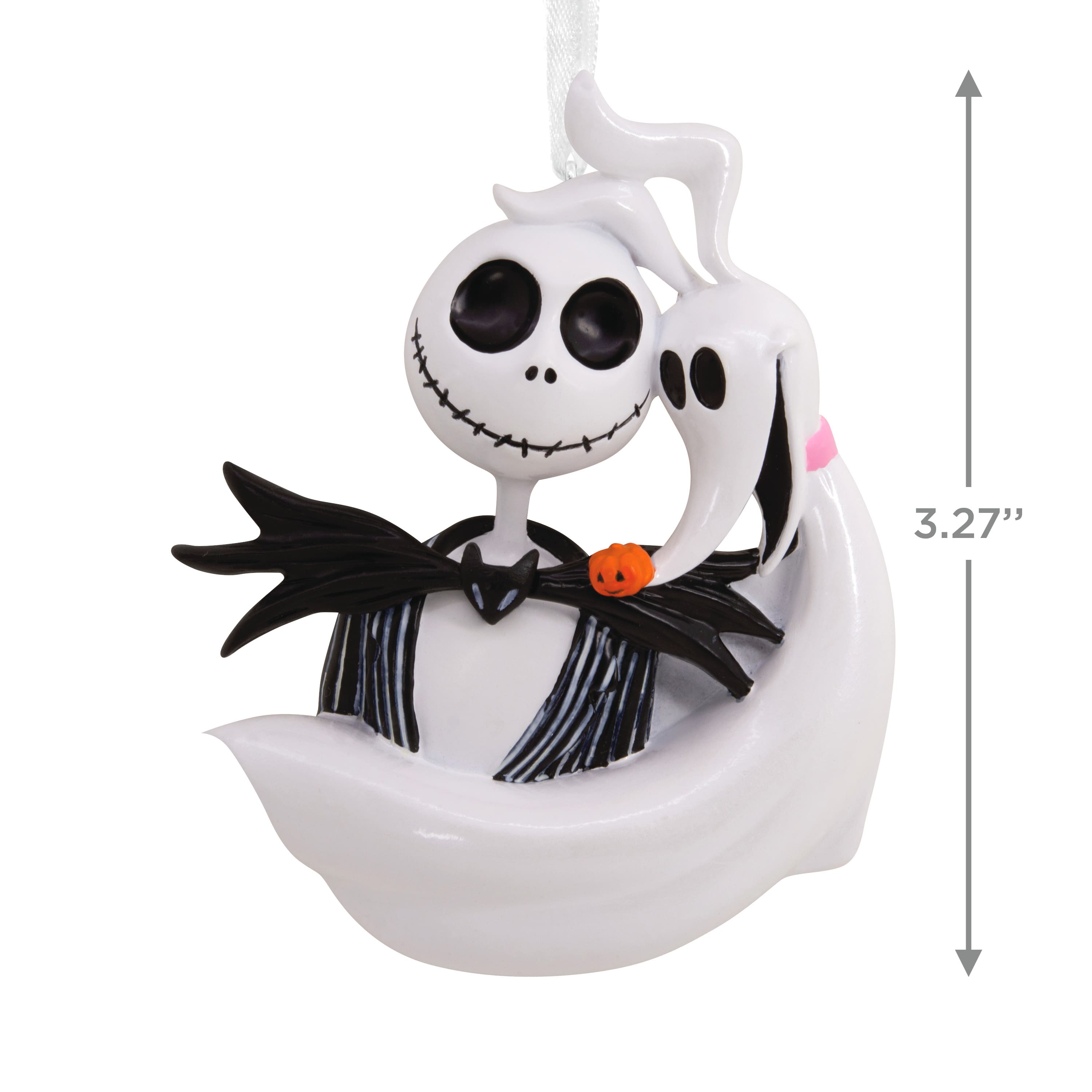 Hallmark Disney&#xAE; 3.25&#x22; The Nightmare Before Christmas Jack Skellington &#x26; Zero Ornament