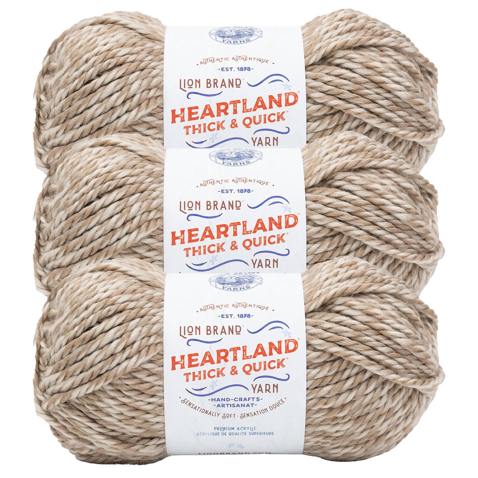 3 Pack Lion Brand® Heartland® Thick & Quick® Yarn