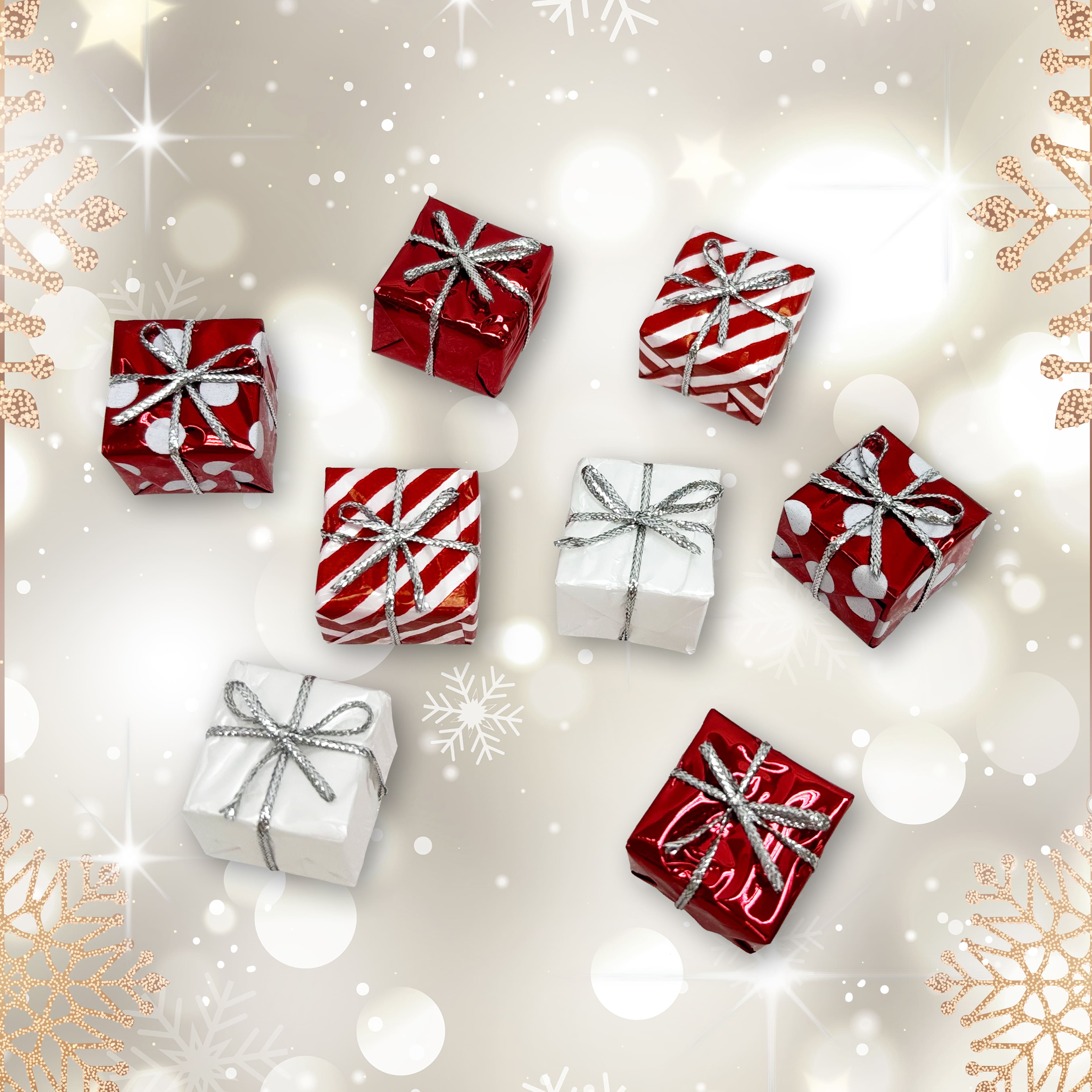 Mini Red &#x26; White Gift Decorations by Ashland&#xAE;