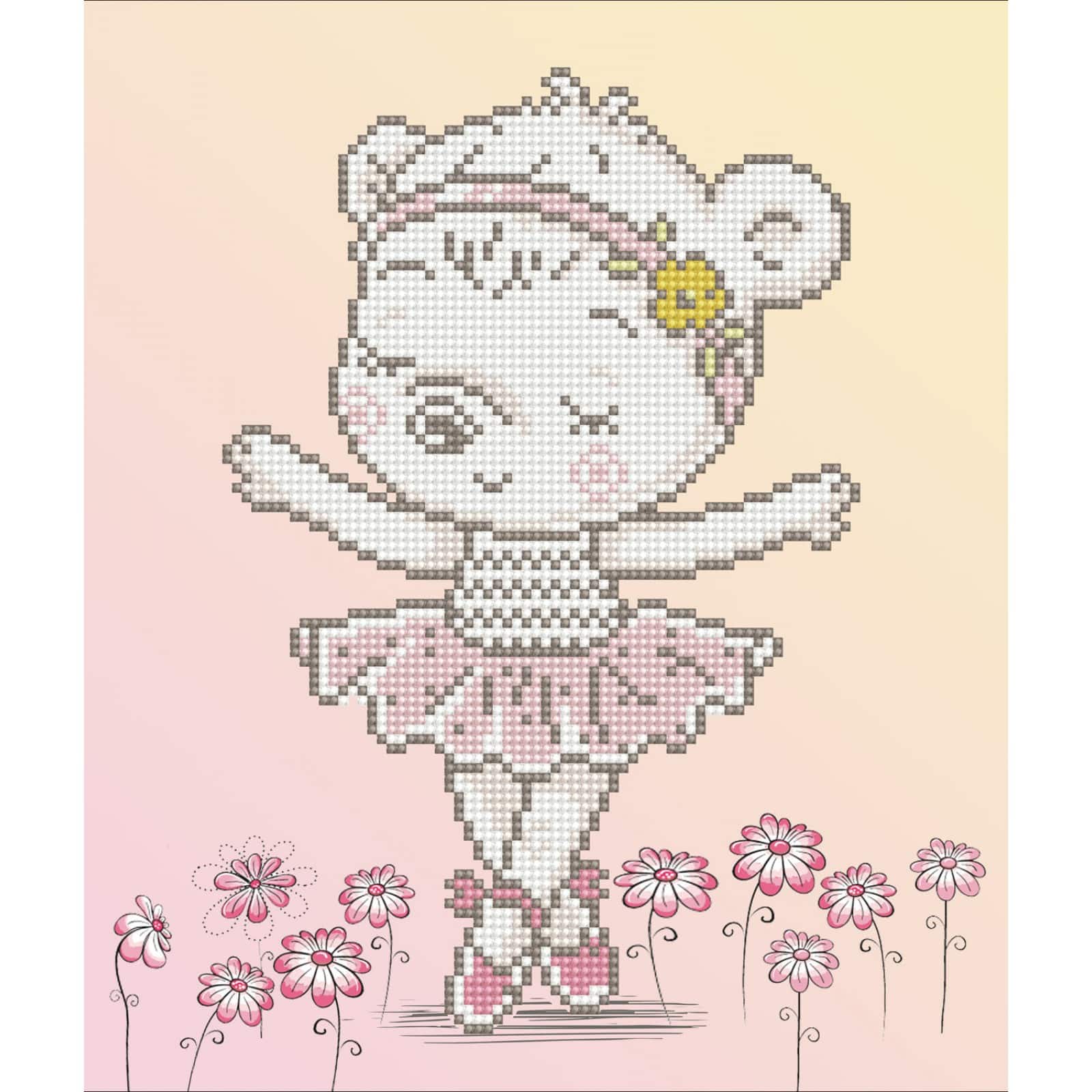 Diamond Dotz&#xAE; Intermediate Ballet Bear Diamond Facet Art Kit