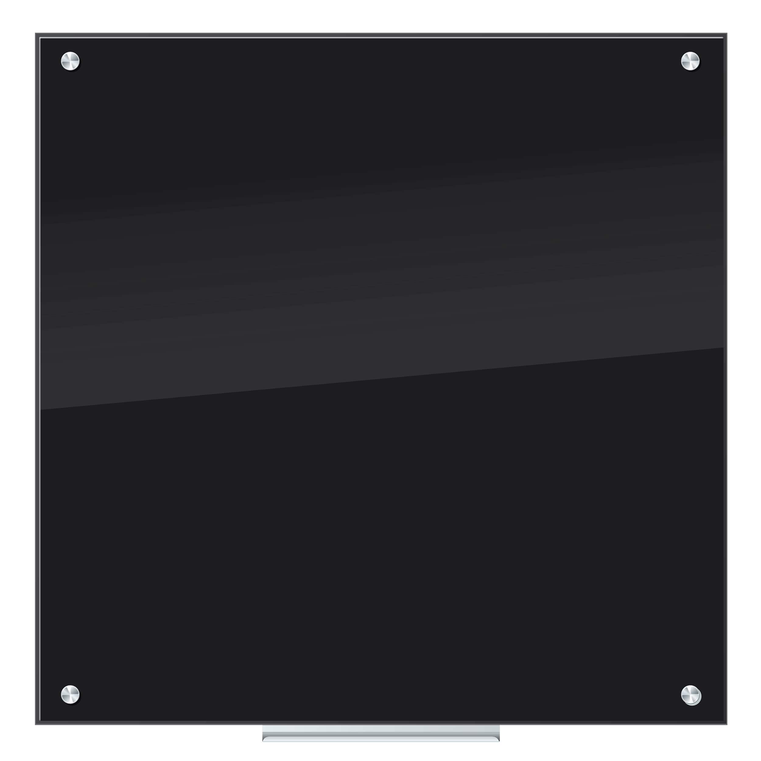 U Brands Black 36&#x22; x 36&#x22; Frameless Glass Non-Magnetic Dry Erase Board