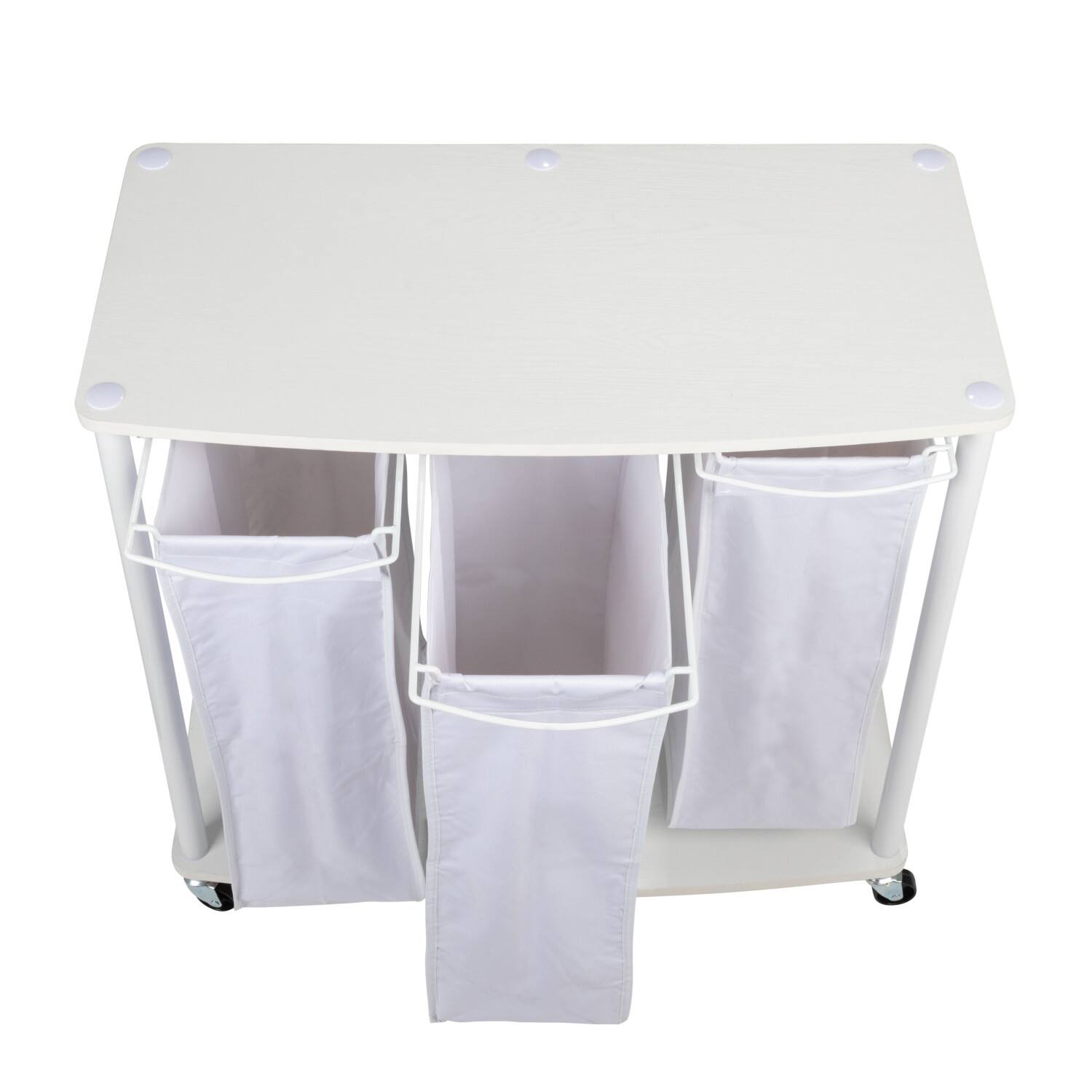 Household Essentials 3-Bag Laundry Sorter with Laminate Shelving