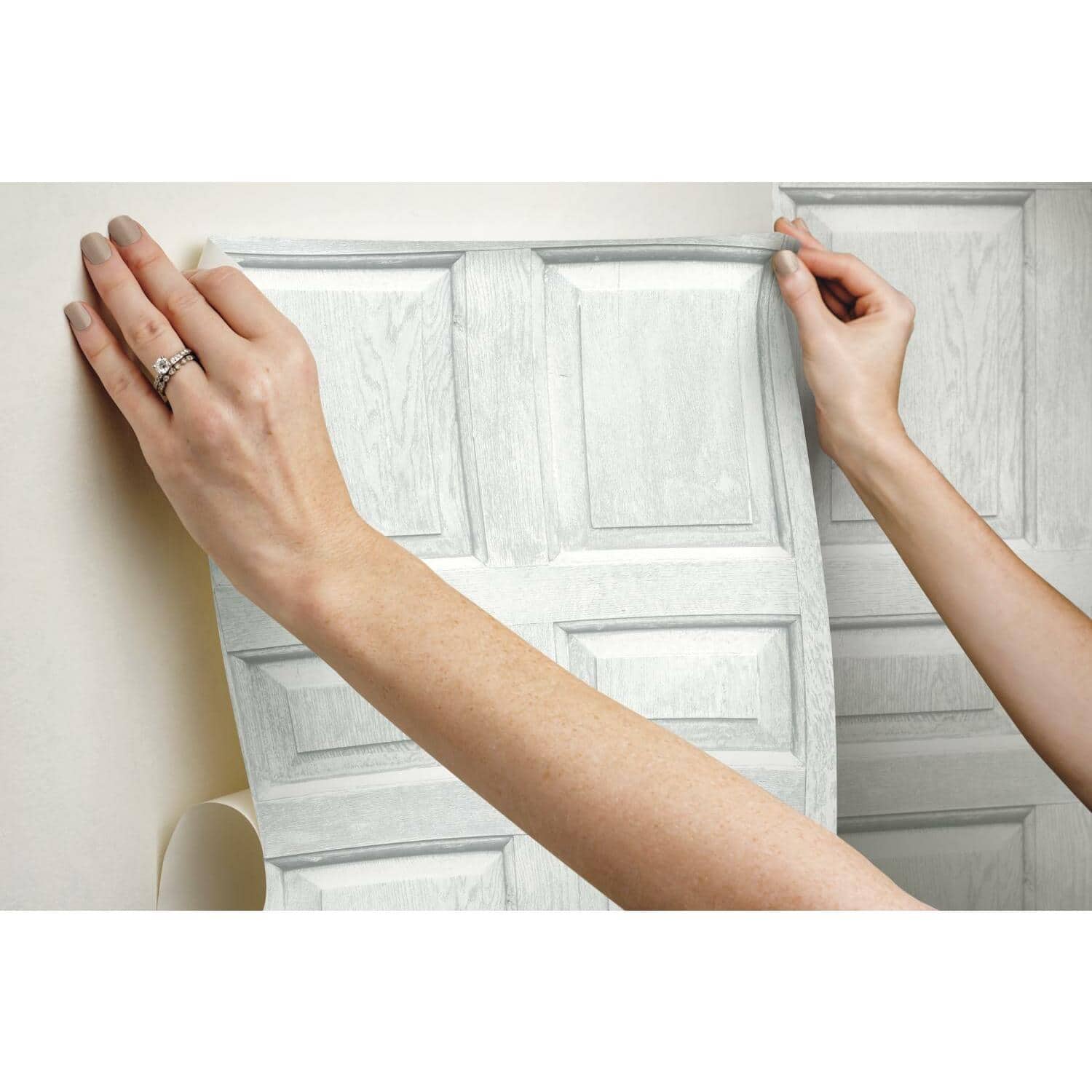 Roommates Beveled Wood Paneling Peel &#x26; Stick Wallpaper