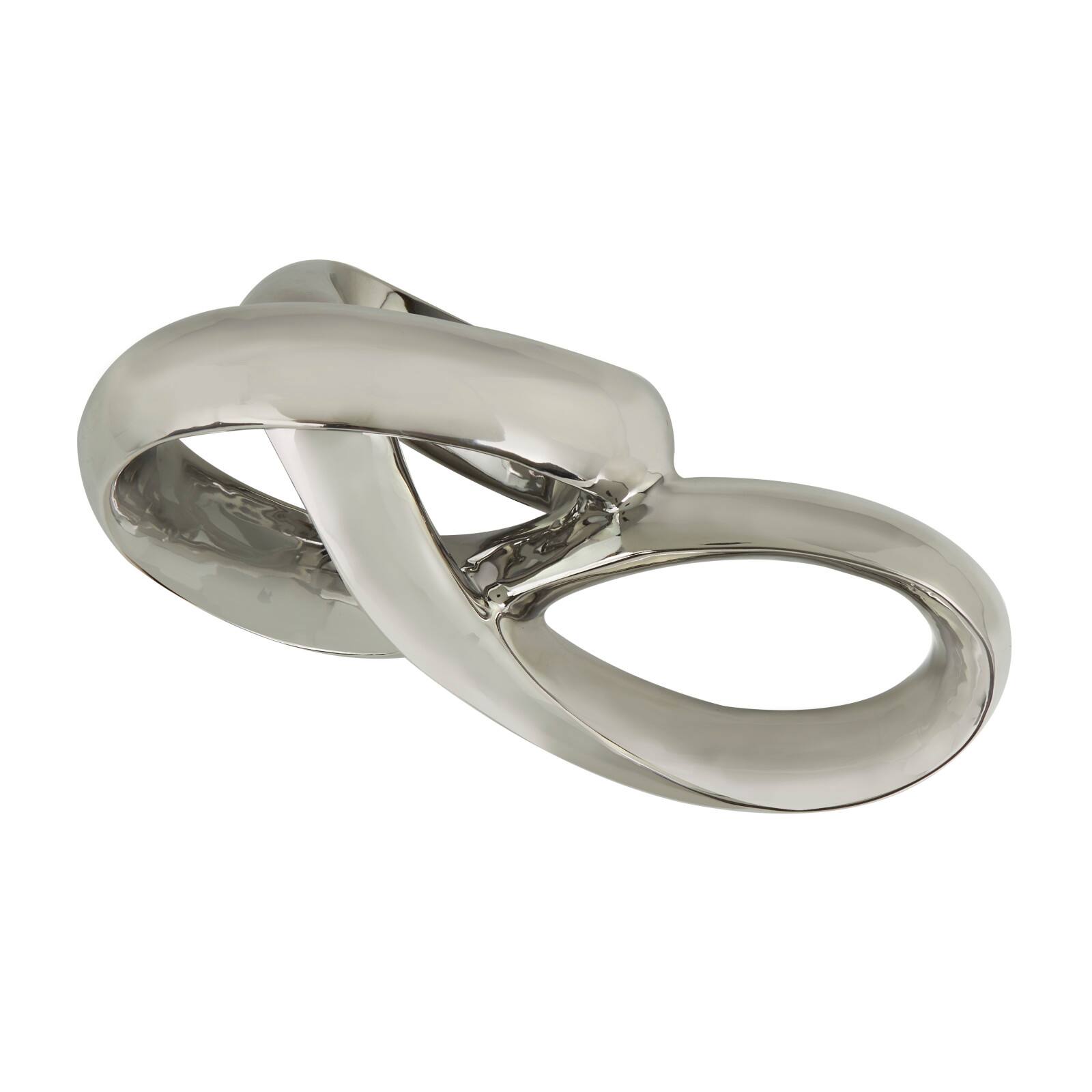 11" Ceramic Infinity Loop Abstract Sculpture