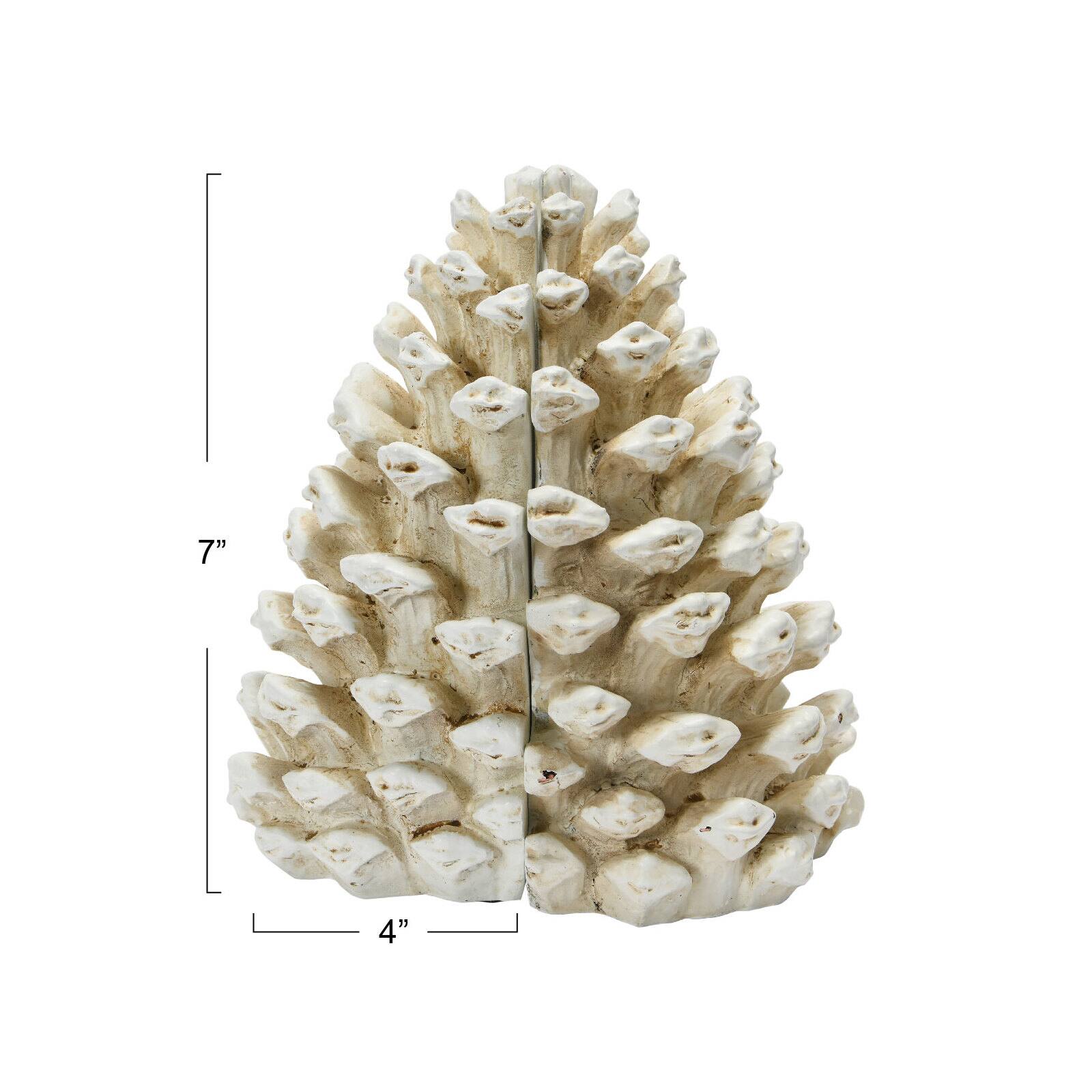 Pinecone Bookends Set