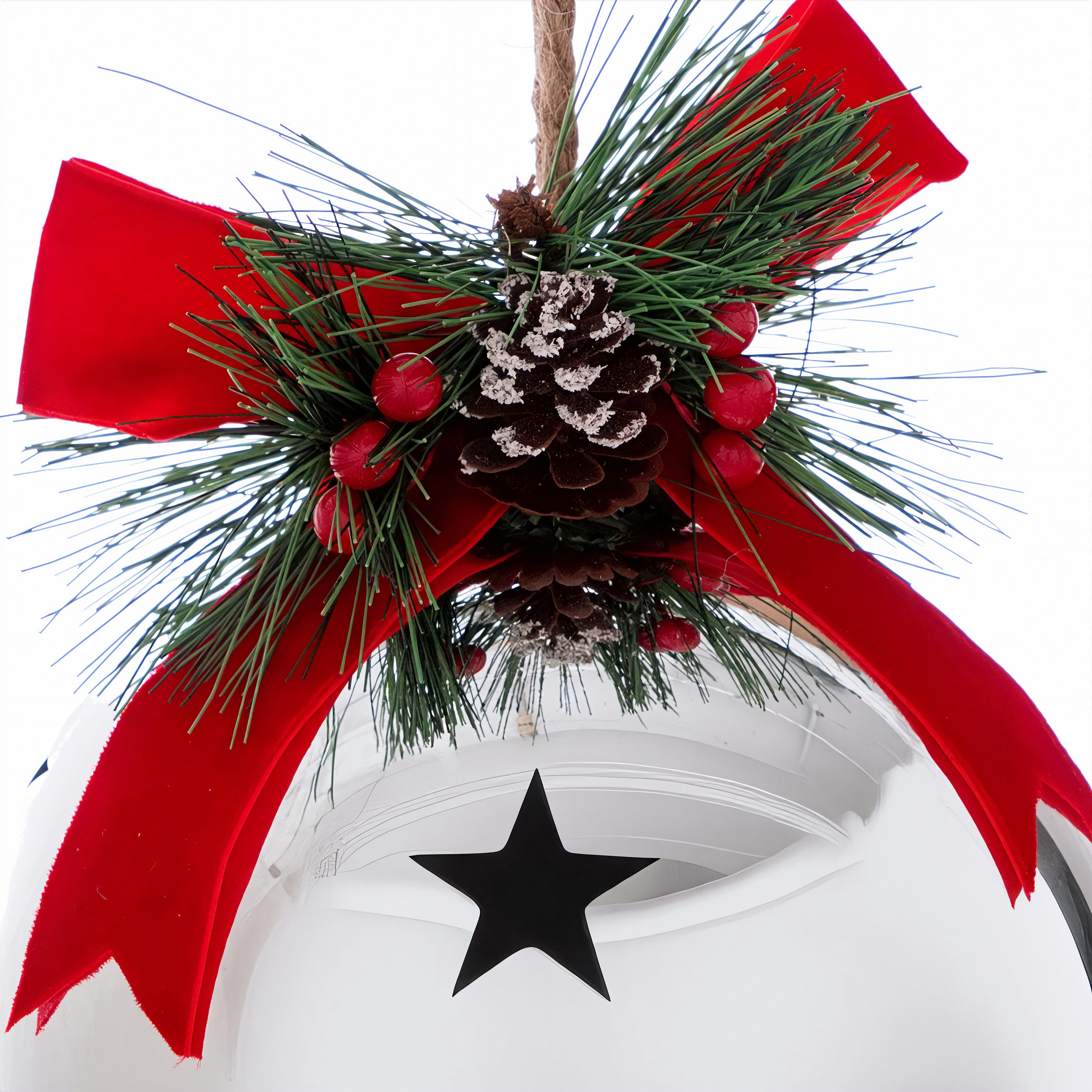 9.25&#x22; Jingle Bell with Star Cutouts Hanging D&#xE9;cor by Ashland&#xAE;